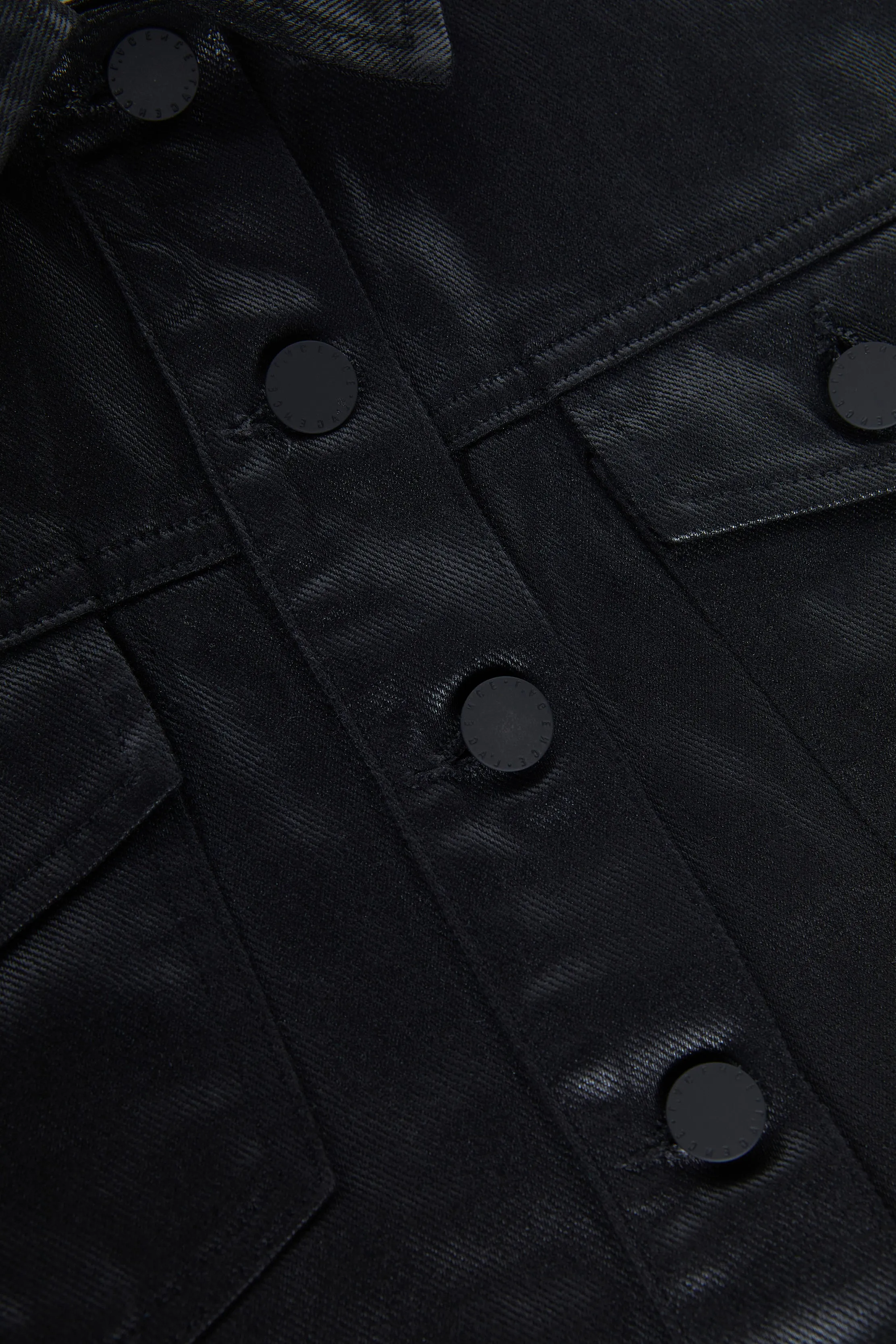 Koda Coated Cropped Denim Jacket