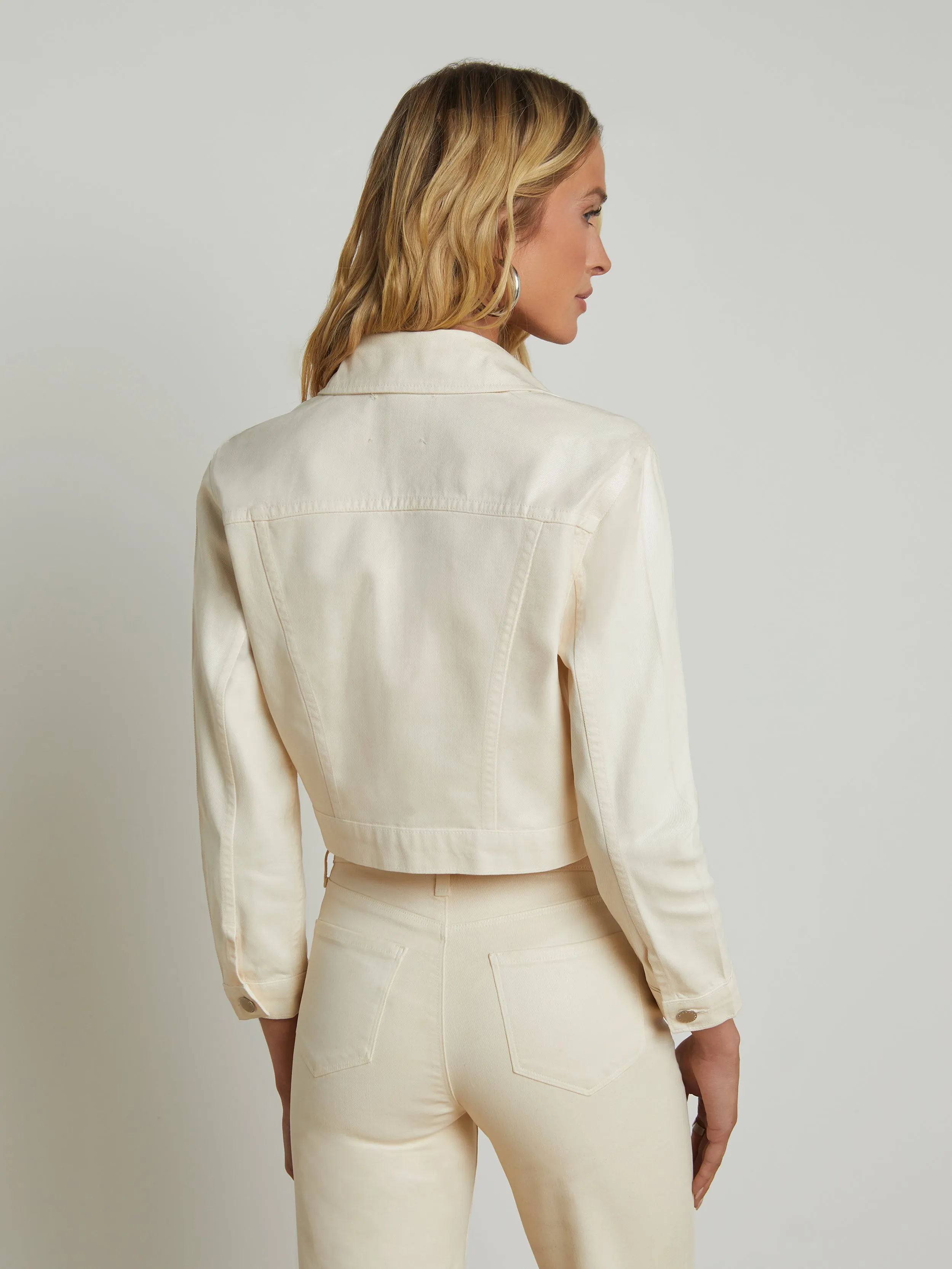 Koda Coated Cropped Denim Jacket