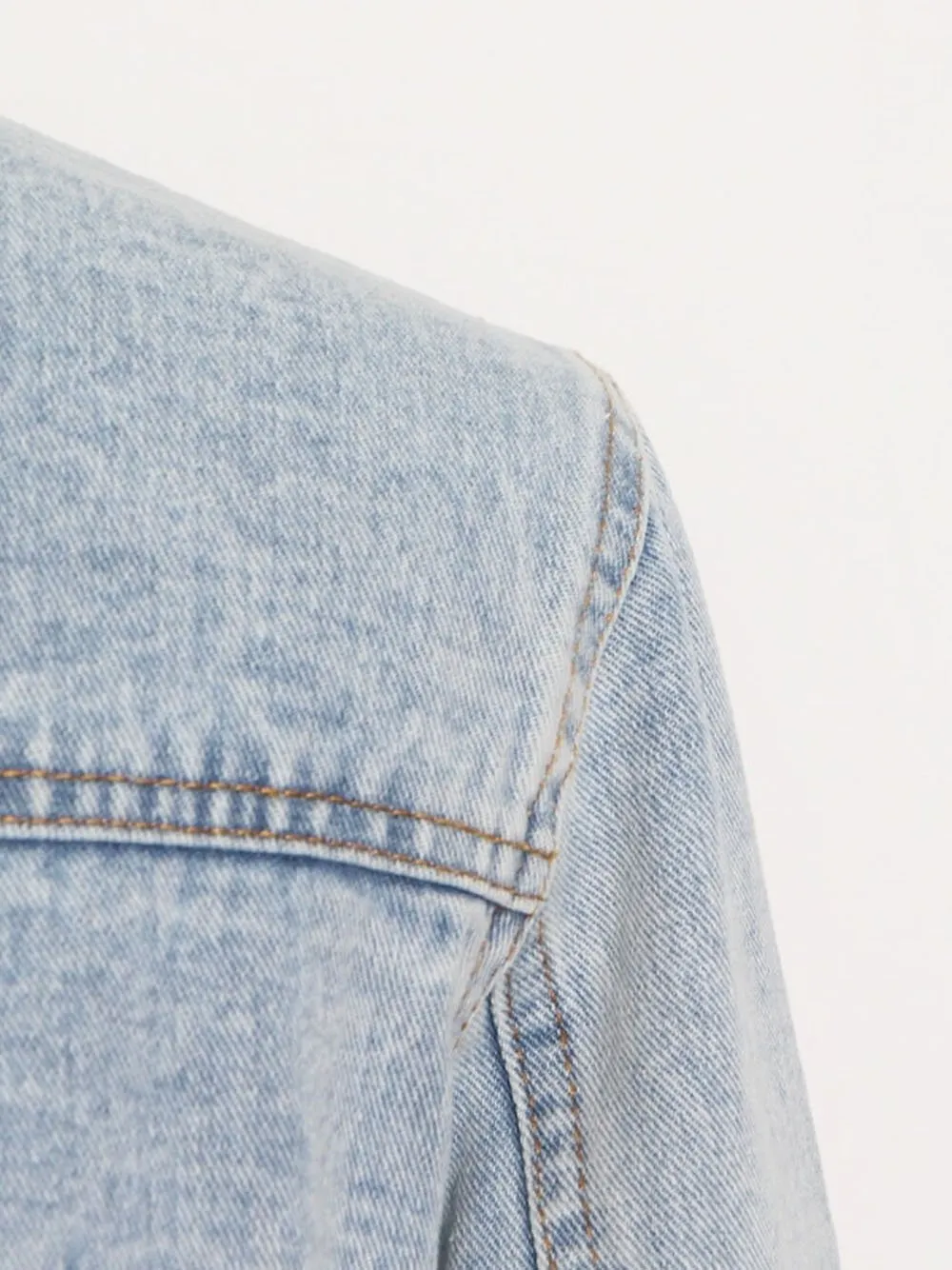 Lace Up Bowknot Denim Jacket