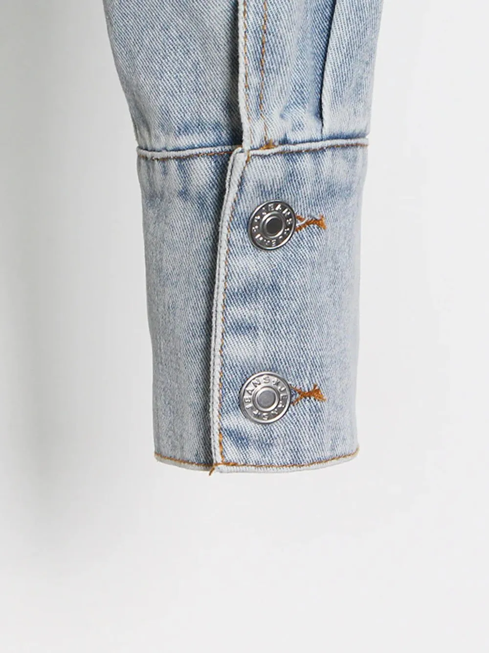 Lace Up Bowknot Denim Jacket