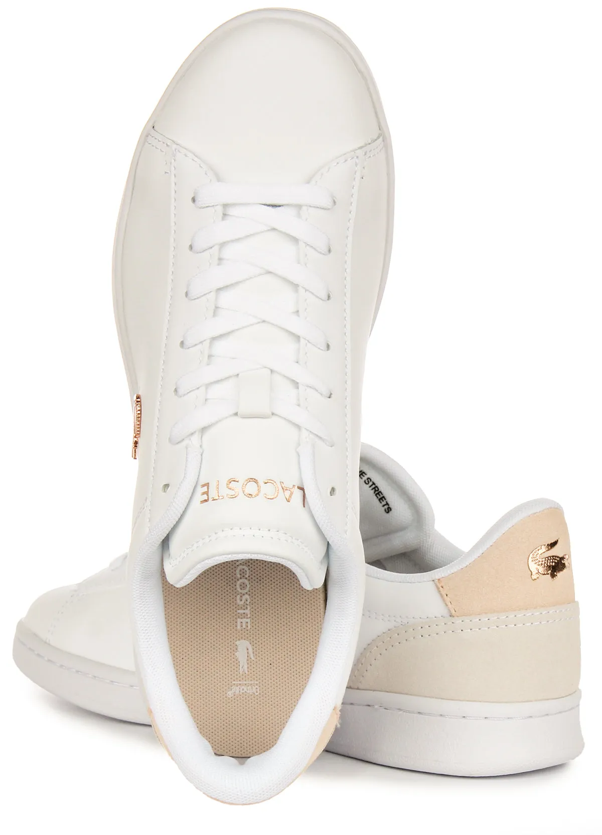 Lacoste Carnaby Set In White Pink For Women Shoes Lacoste
