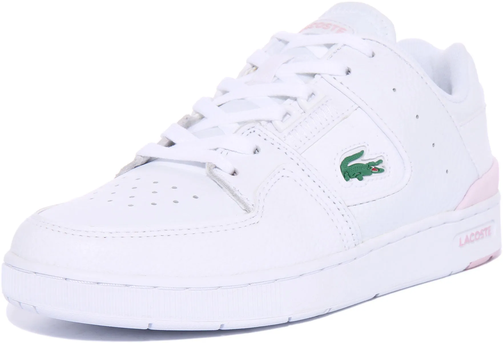 Lacoste Court Cage In White Pink For Women Shoes Lacoste