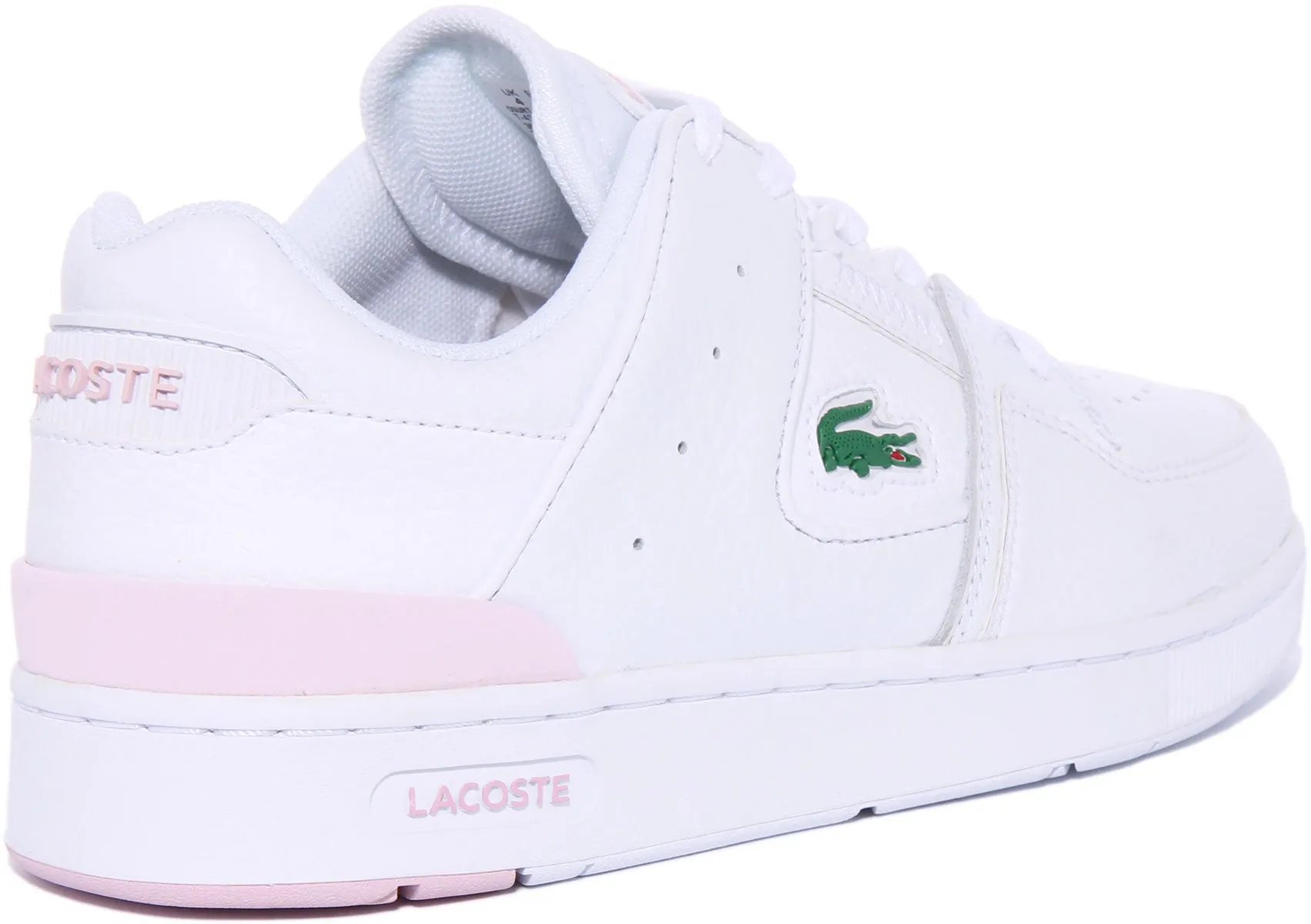 Lacoste Court Cage In White Pink For Women Shoes Lacoste