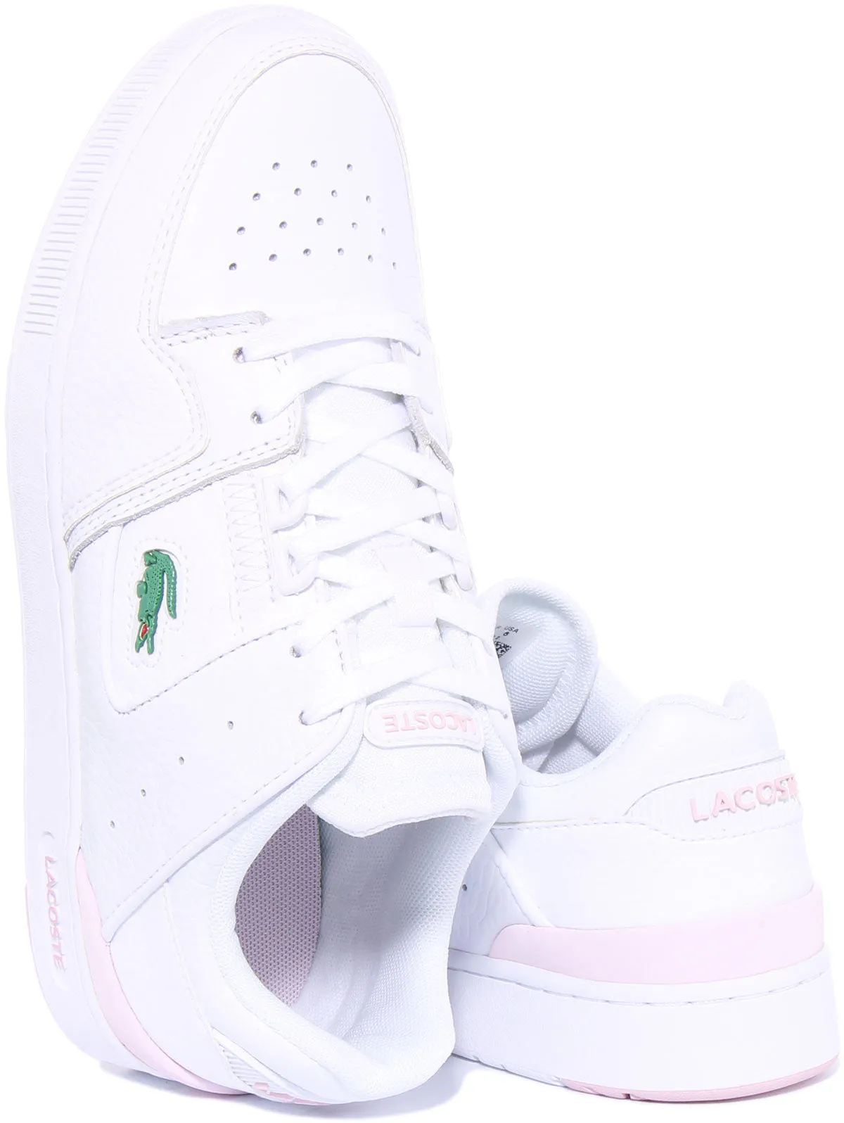 Lacoste Court Cage In White Pink For Women Shoes Lacoste