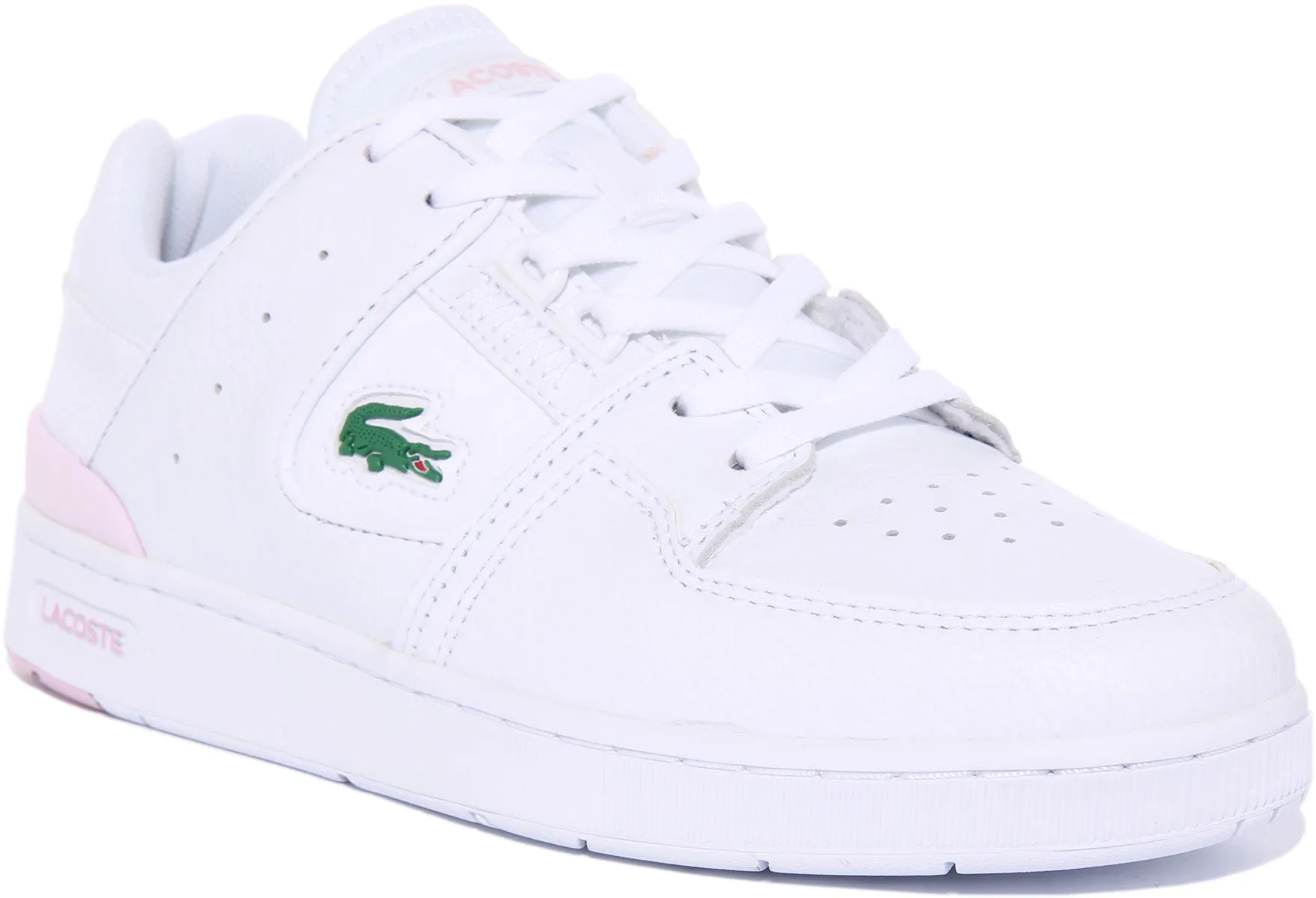 Lacoste Court Cage In White Pink For Women Shoes Lacoste