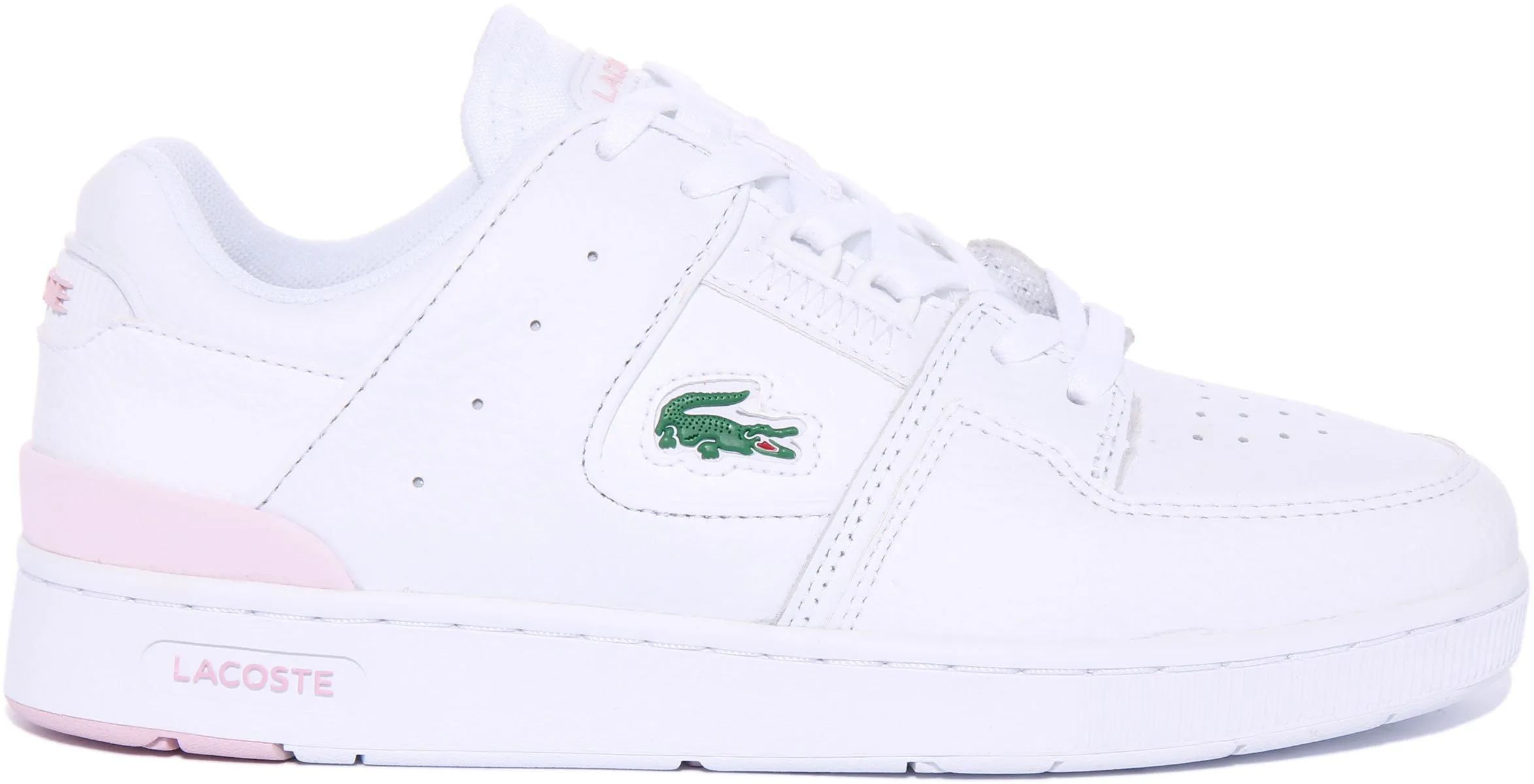 Lacoste Court Cage In White Pink For Women Shoes Lacoste