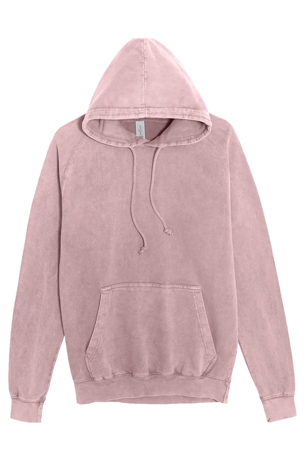 Lane Seven Mens Vintage Raglan Hooded Sweatshirt Hoodie w/ Pouch Pocket - Vintage Zinc Grey