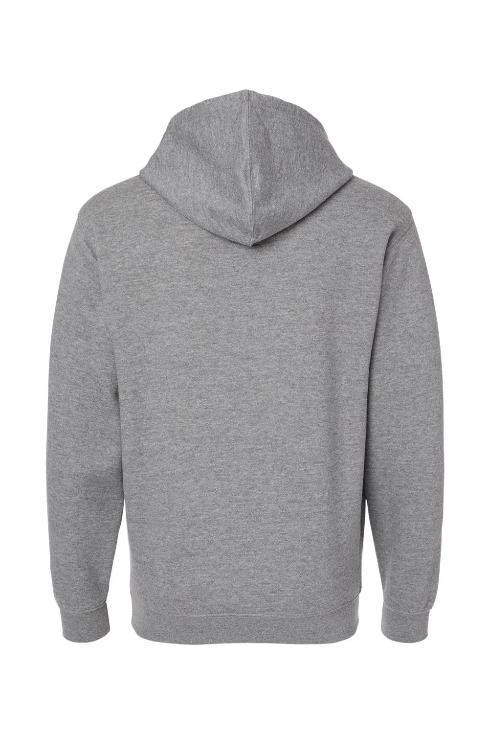 LAT Mens Elevated Fleece Basic Hooded Sweatshirt Hoodie w/ Pouch Pocket - Heather Granite Grey