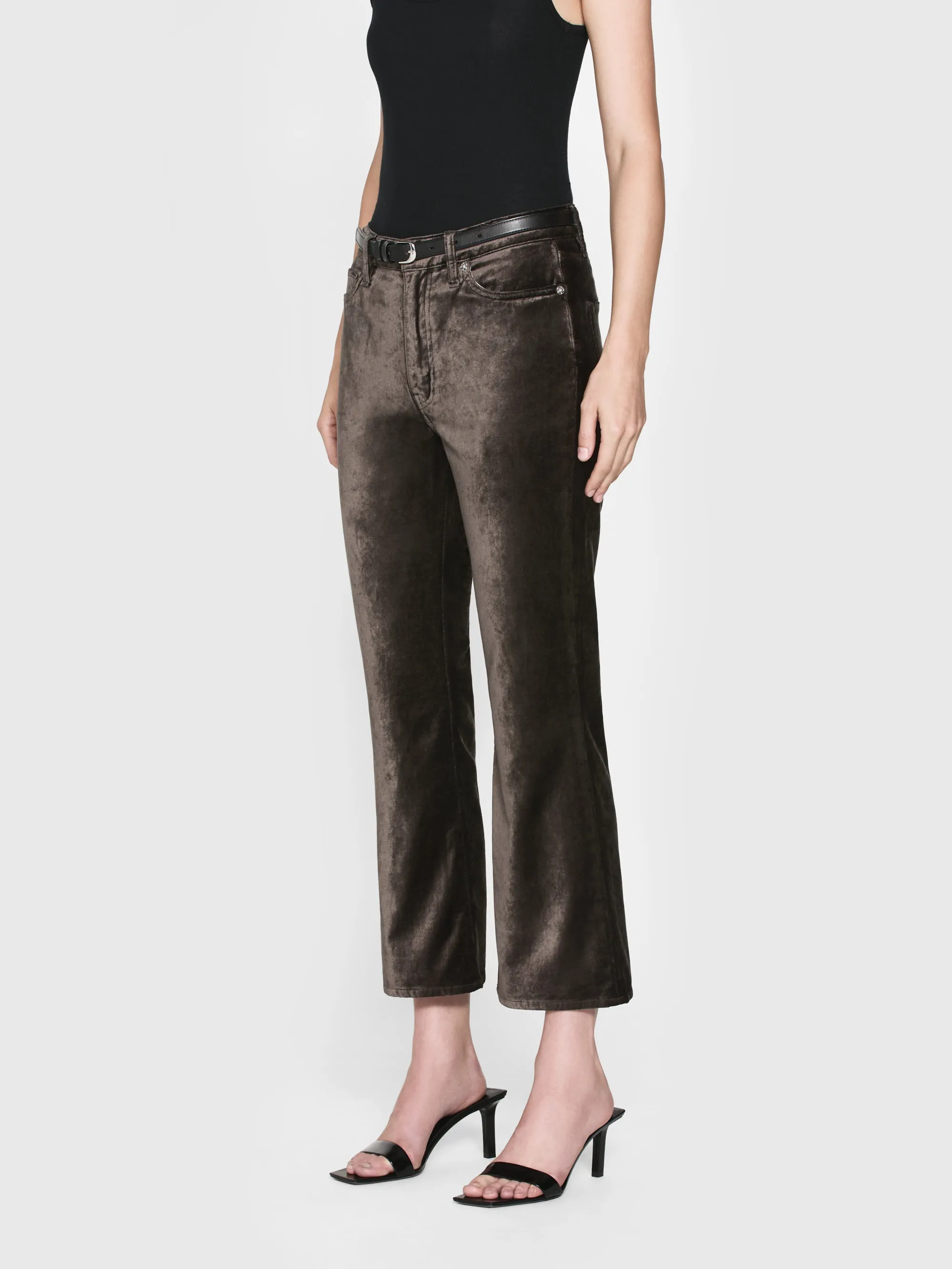 Le Crop Mini Boot Velvet -- Comet Velvet