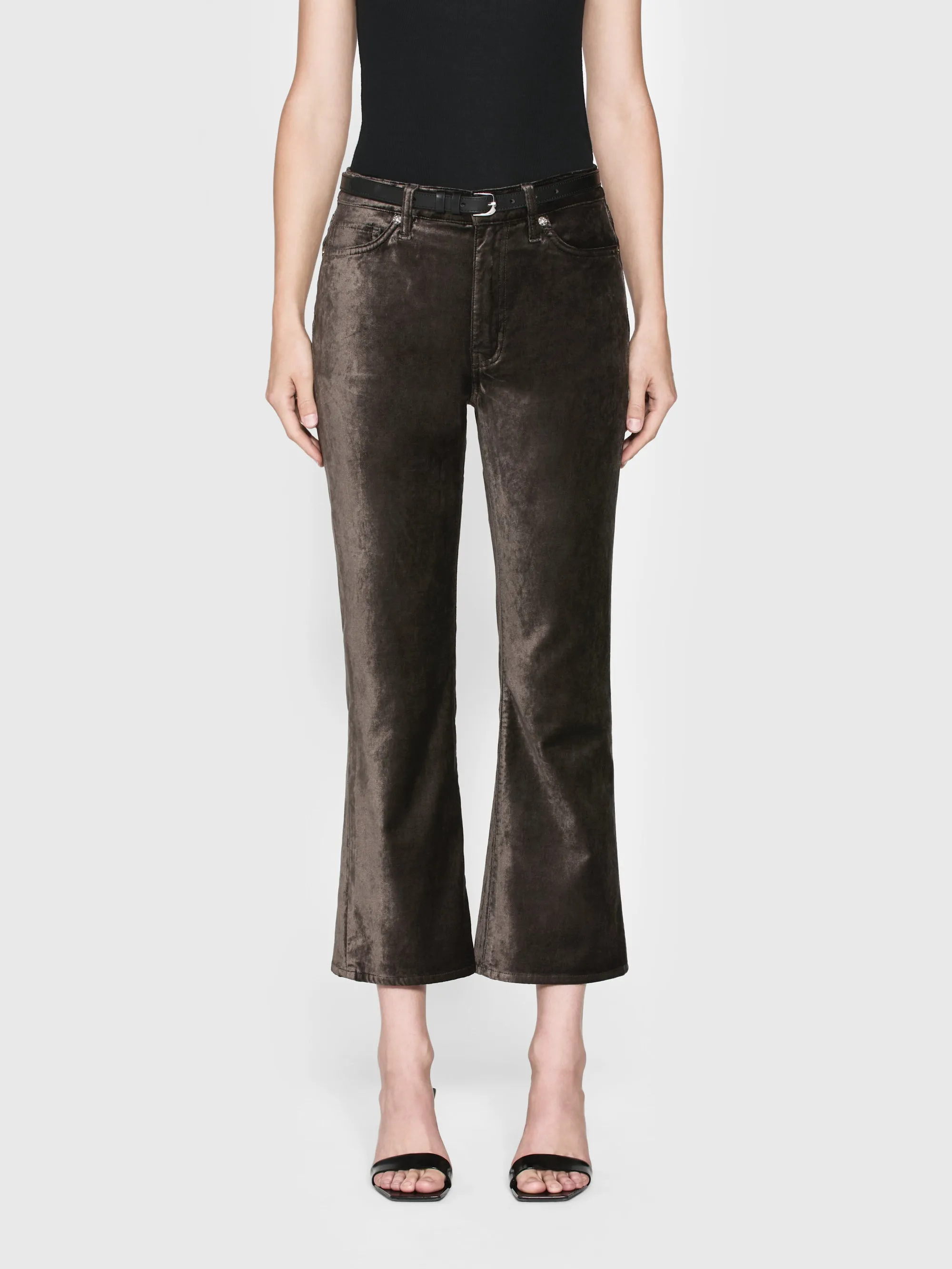 Le Crop Mini Boot Velvet -- Comet Velvet
