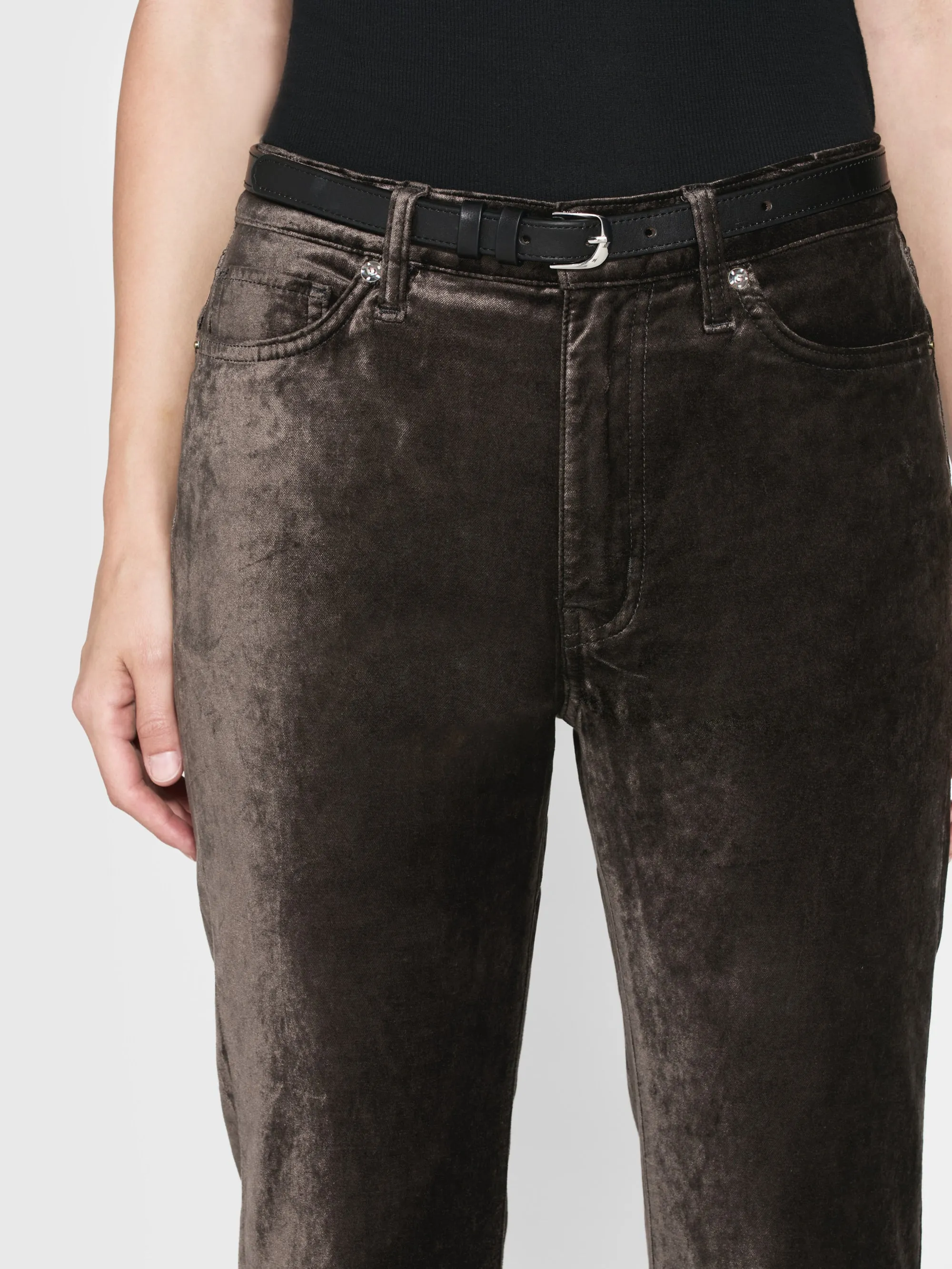 Le Crop Mini Boot Velvet -- Comet Velvet