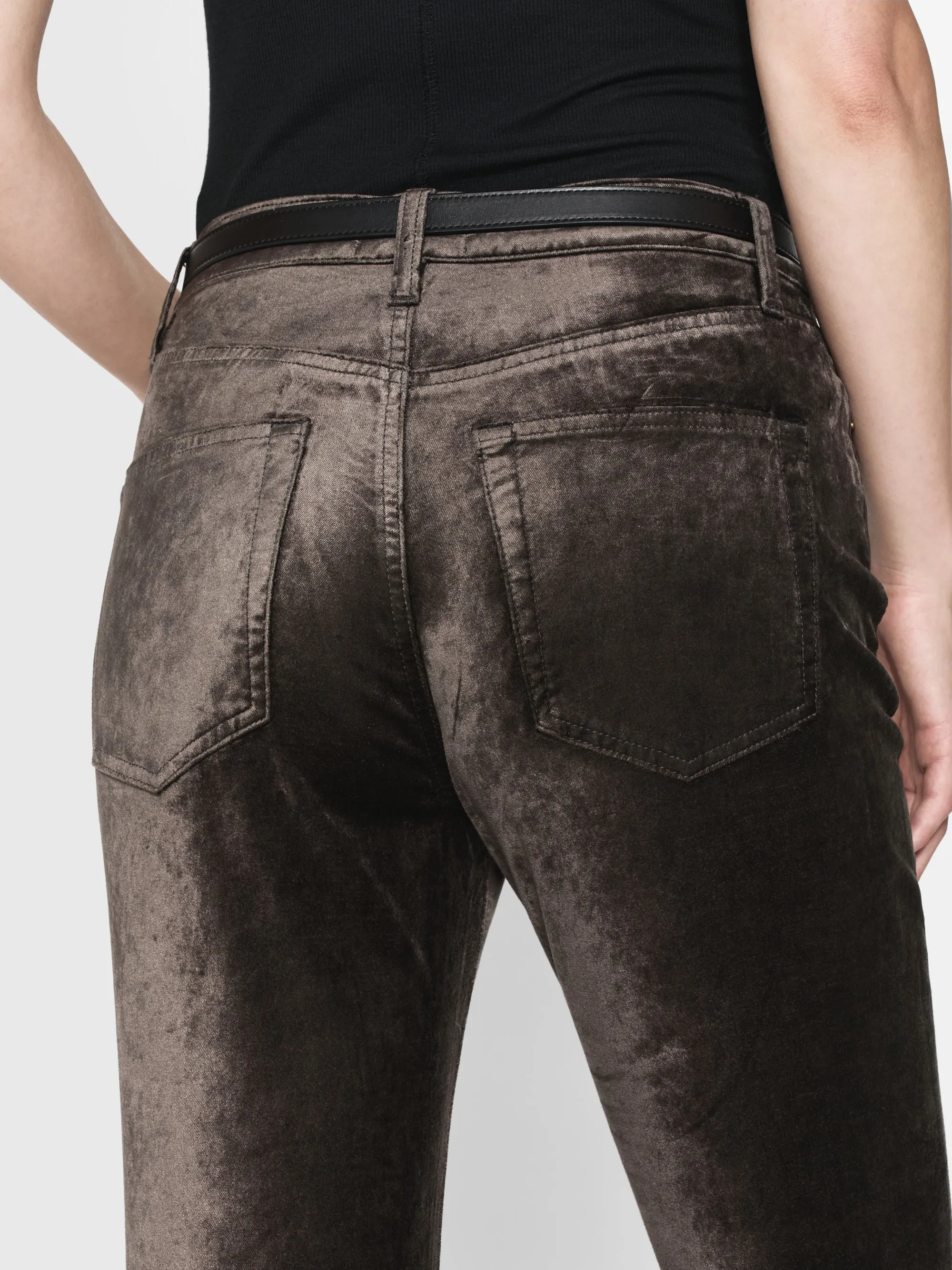 Le Crop Mini Boot Velvet -- Comet Velvet
