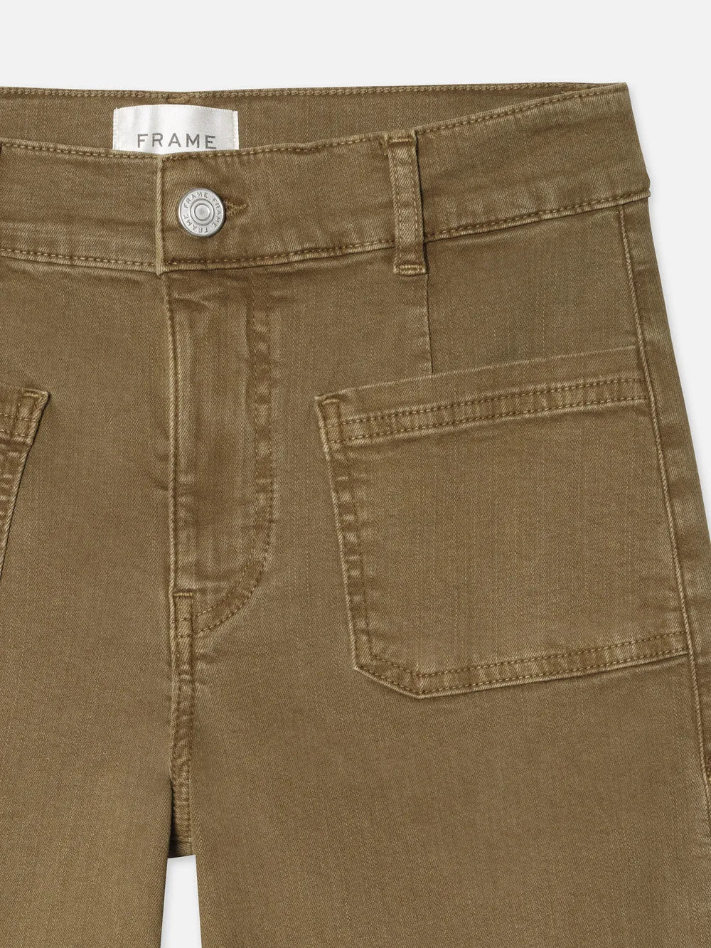 Le Slim Palazzo Bardot Pocket -- Khaki Green