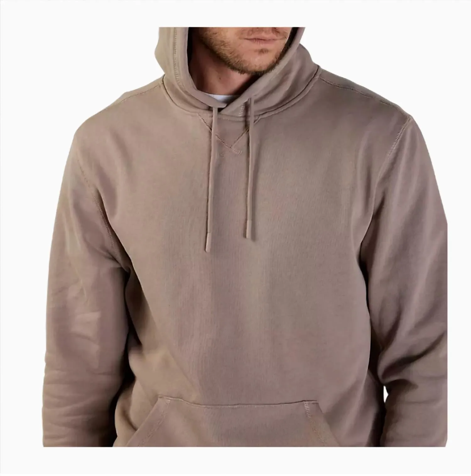 Level Up Pullover Fleece Hoodie In Taupe