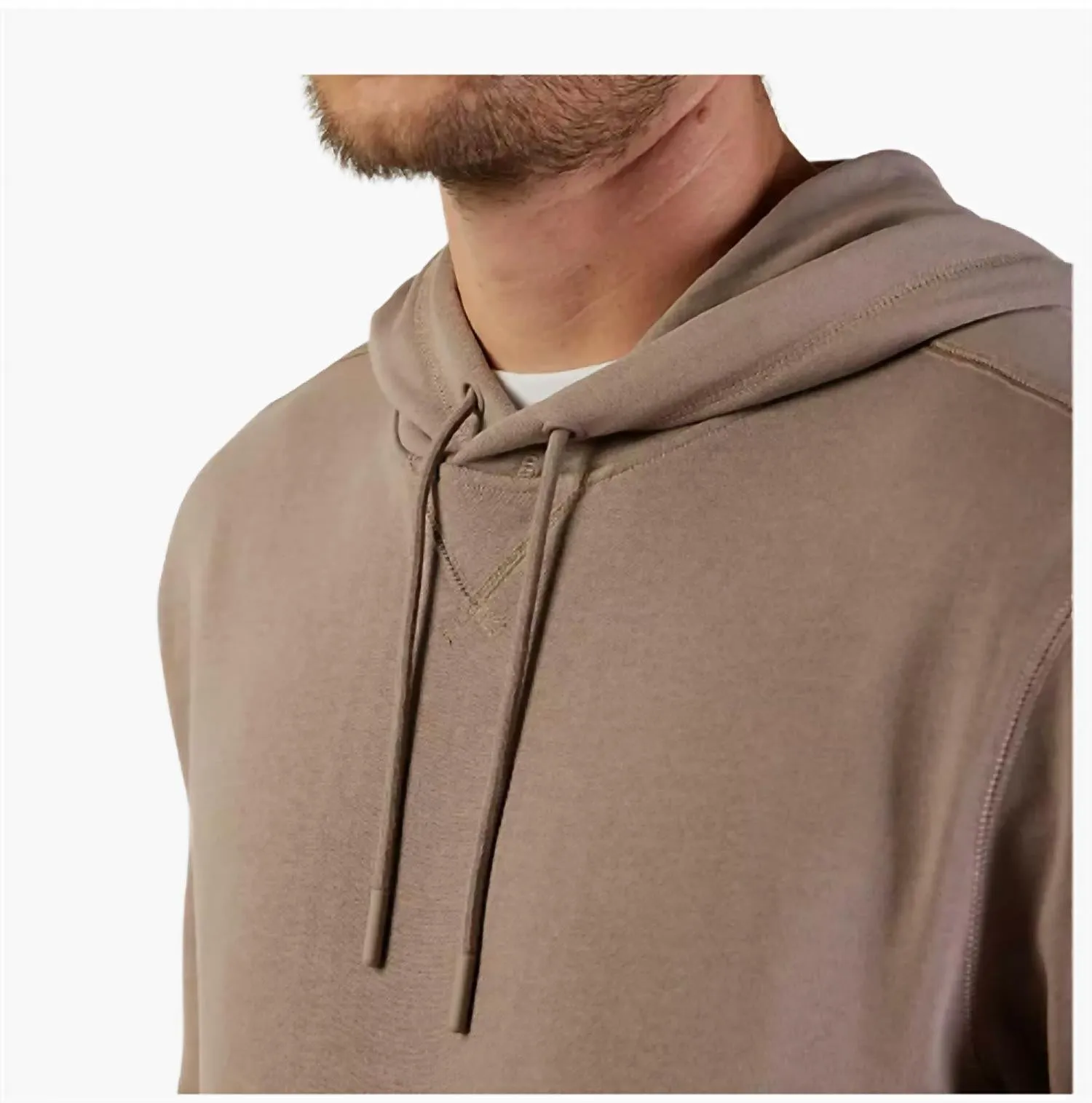Level Up Pullover Fleece Hoodie In Taupe