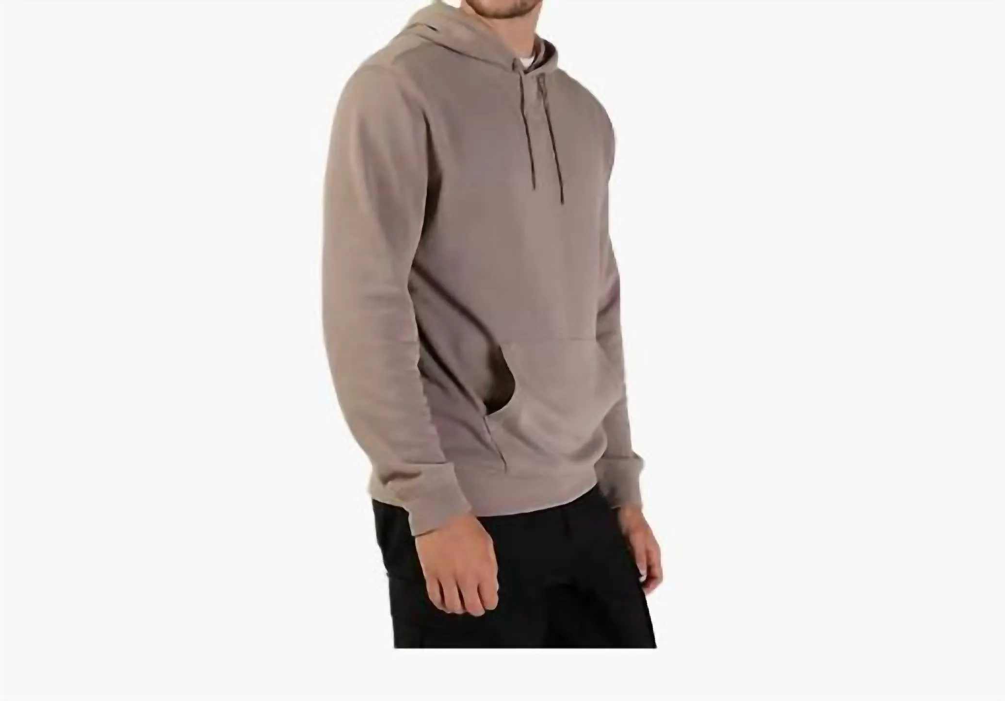 Level Up Pullover Fleece Hoodie In Taupe