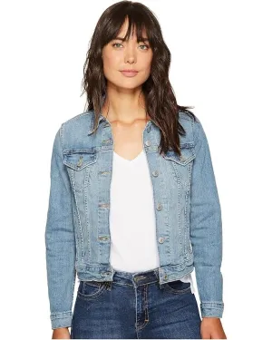Levis Trucker Jacket Women's Large Blue Cotton Blend Denim Long Sleeve JDM216