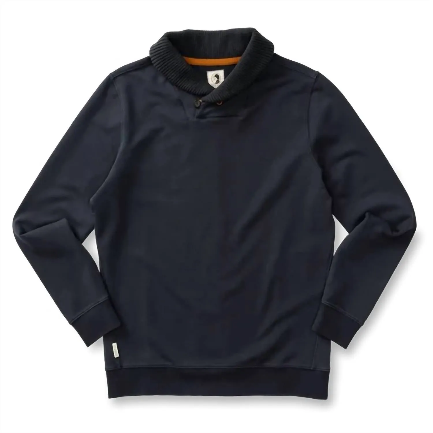 Long Sleeve Heyburn Shawl Collar Pullover In Navy
