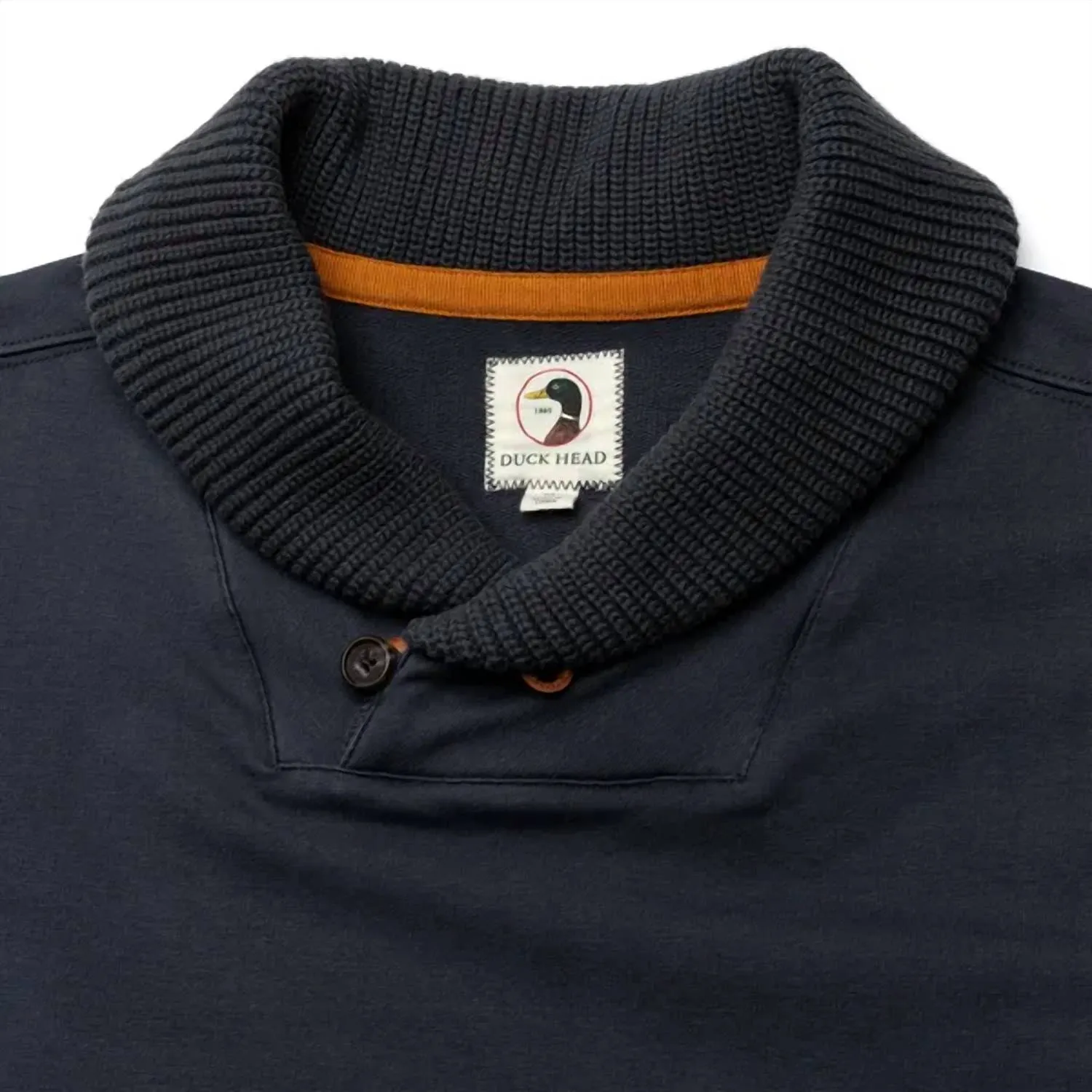 Long Sleeve Heyburn Shawl Collar Pullover In Navy