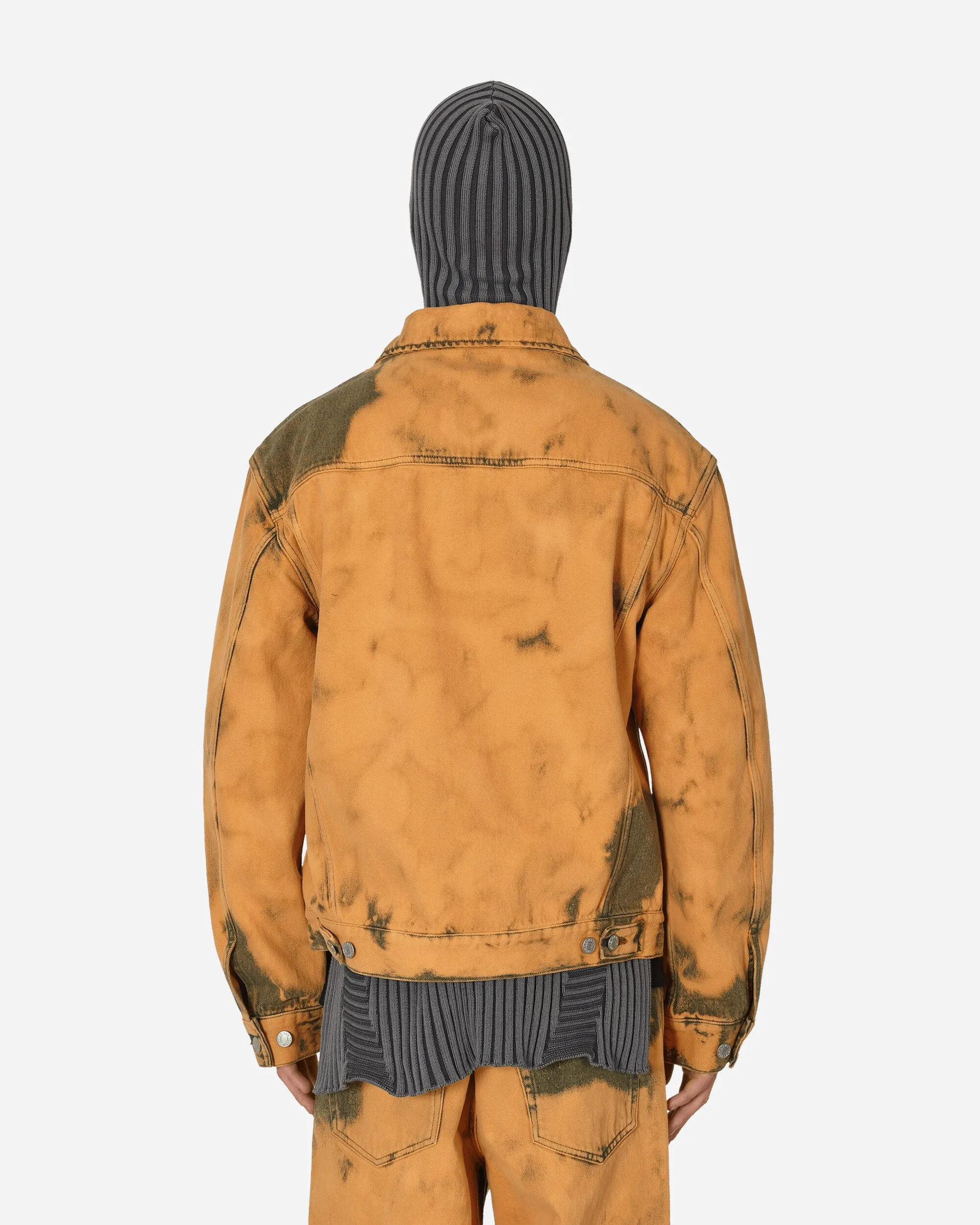Loose Fit Tie-Dye Denim Jacket Light Rust
