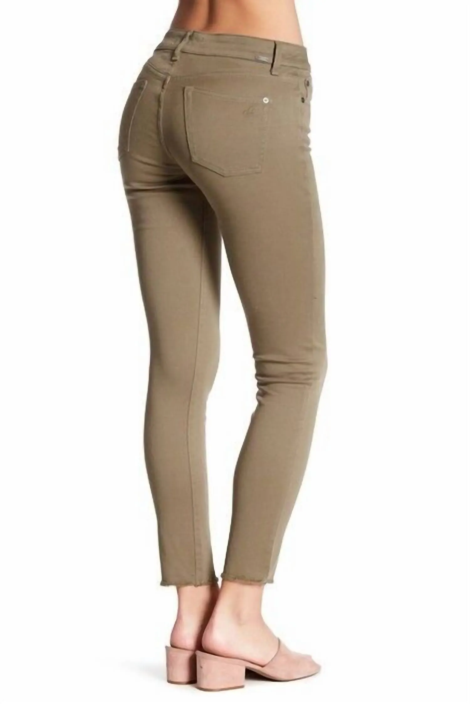Margaux Instasculpt Ankle Skinny Jeans In Moss Green