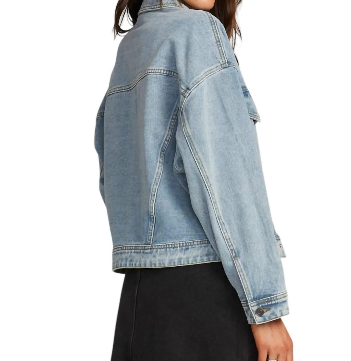 Marin Jacket In Stonewash Denim