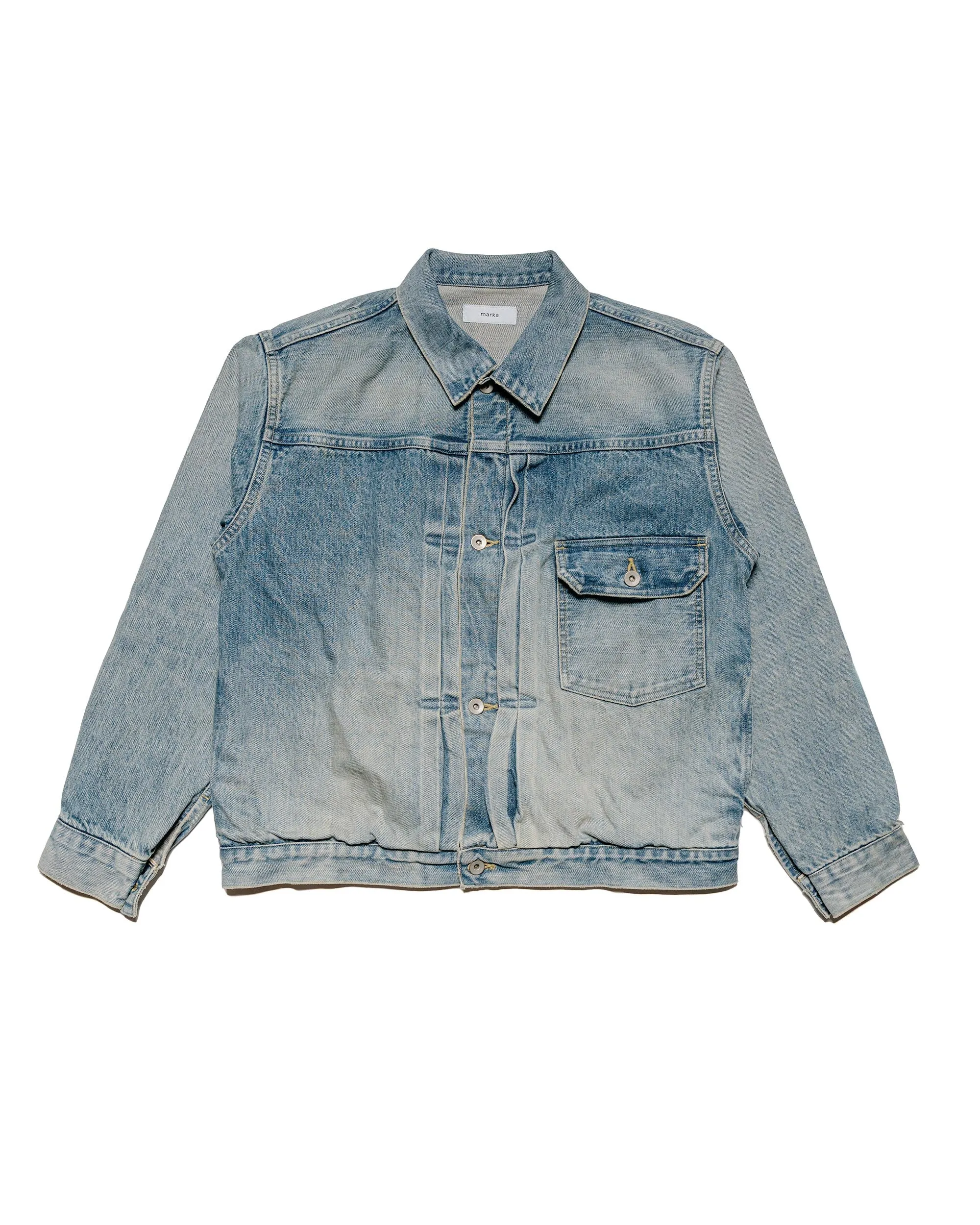 marka New Type1 Denim Jacket 13.5oz Selvedge Denim Used Washed