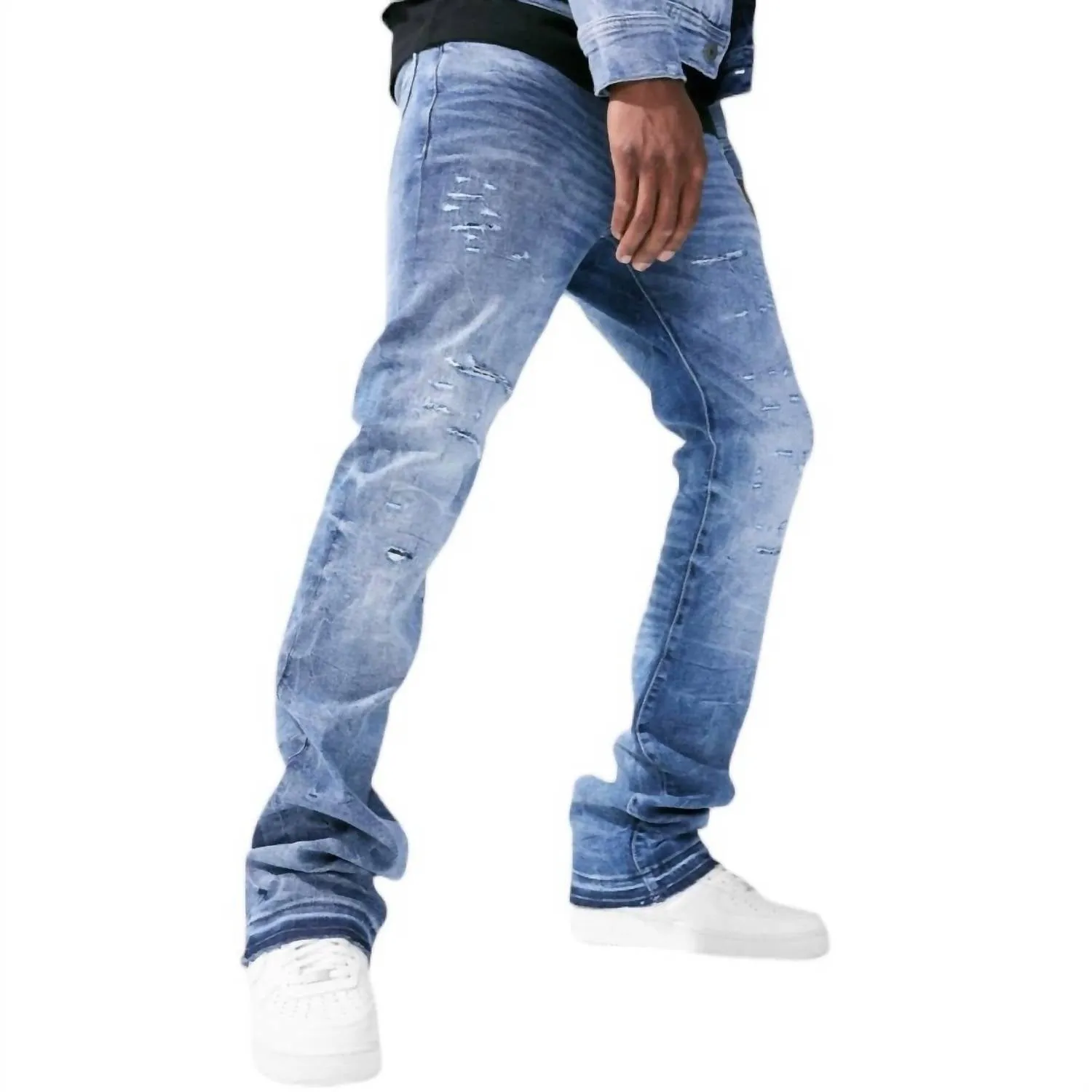 Martin Stacked Desperado Denim Jean In True Blue