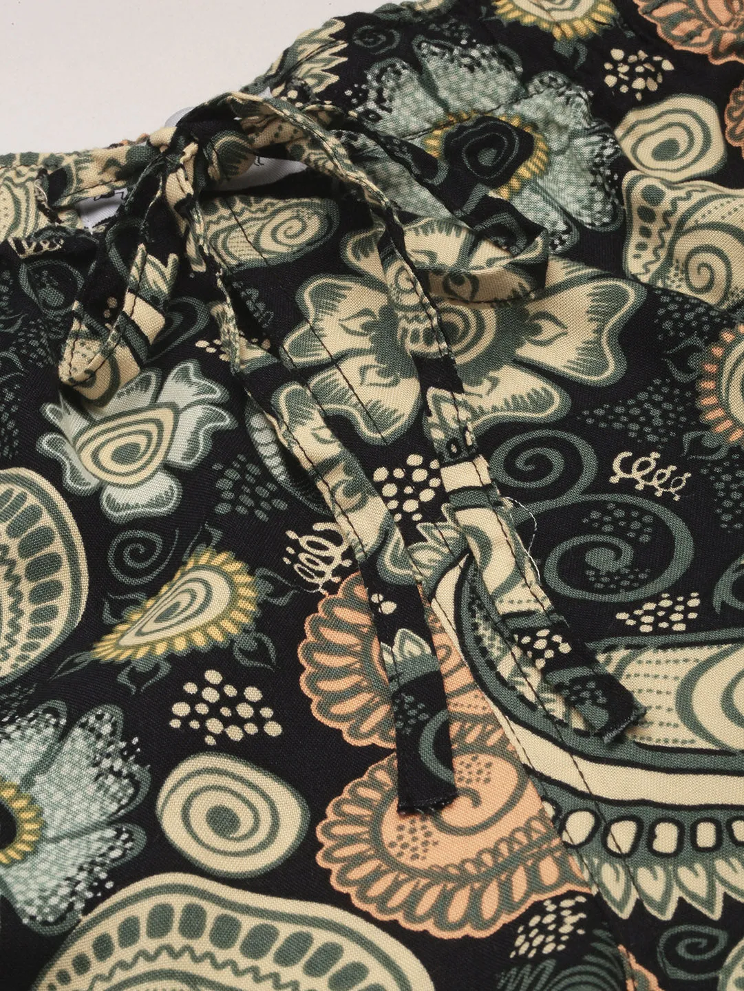 Men Black Printed Co ord Set with Shorts