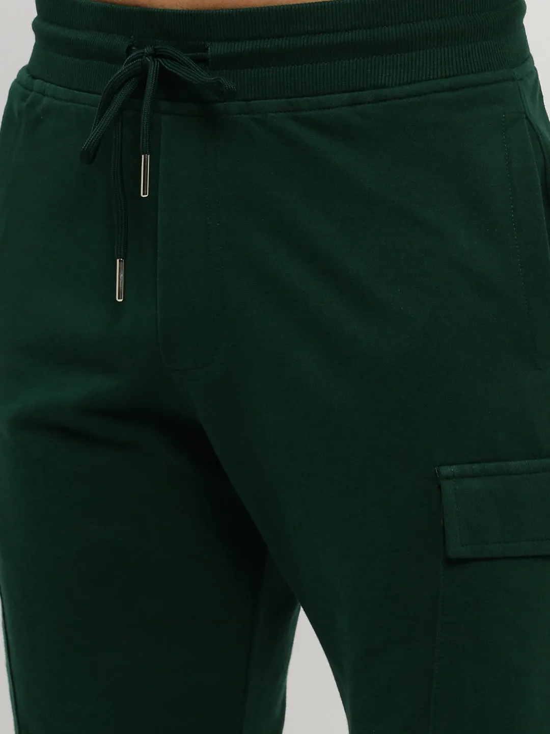 Men Green Round Neck T-Shirt & Shorts
