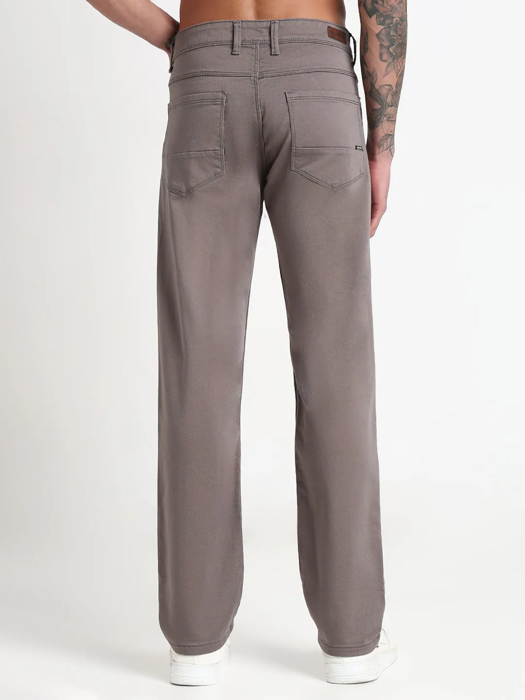 Men Grey Straight Fit Denim Jeans
