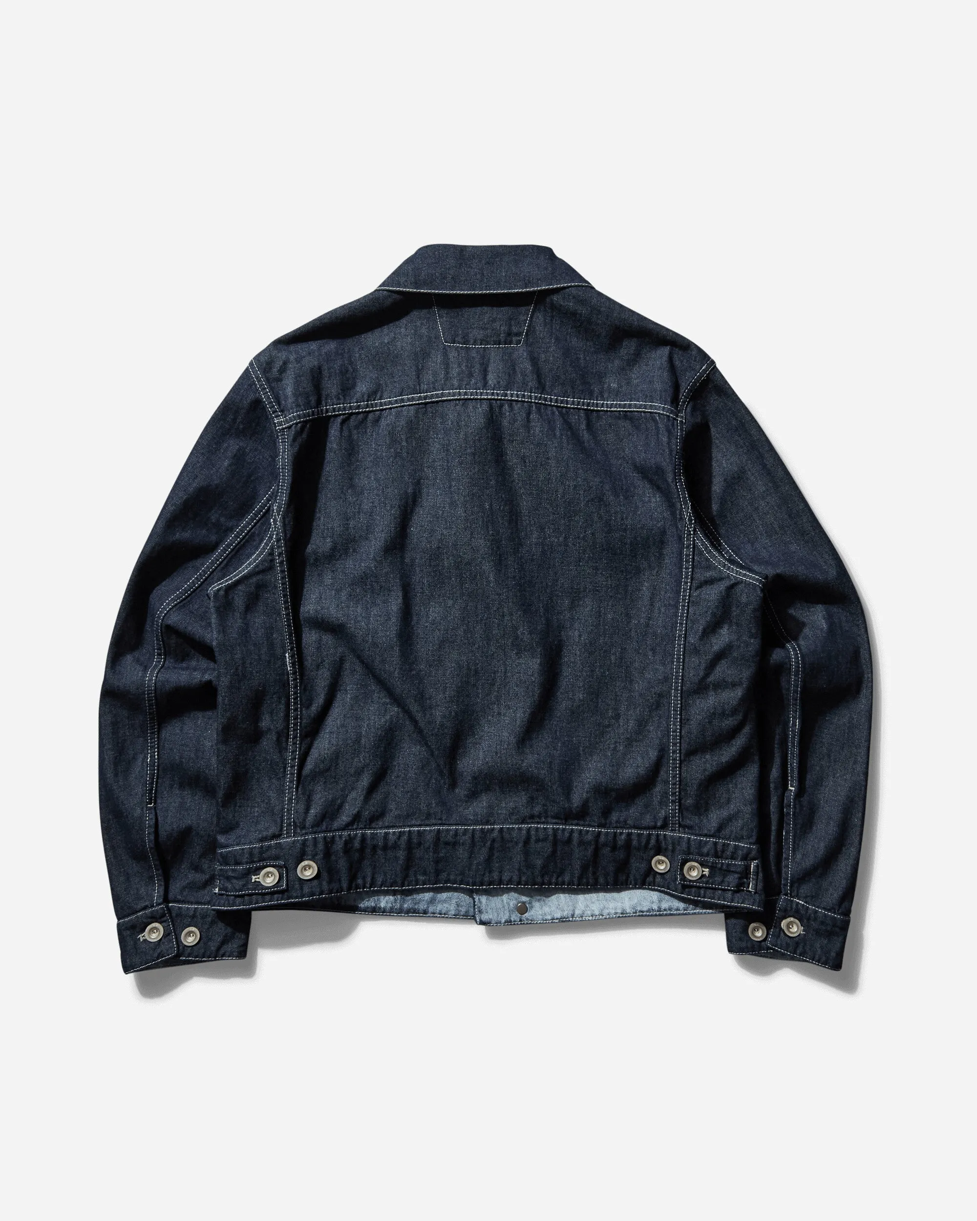 Men's 3/1 Plated Denim Short Jacket Blue