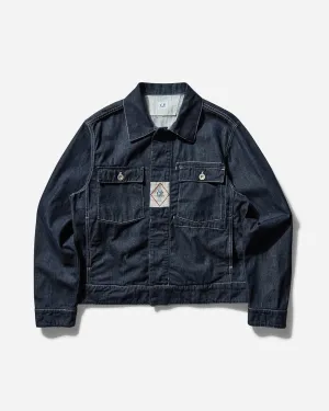 Men's 3/1 Plated Denim Short Jacket Blue