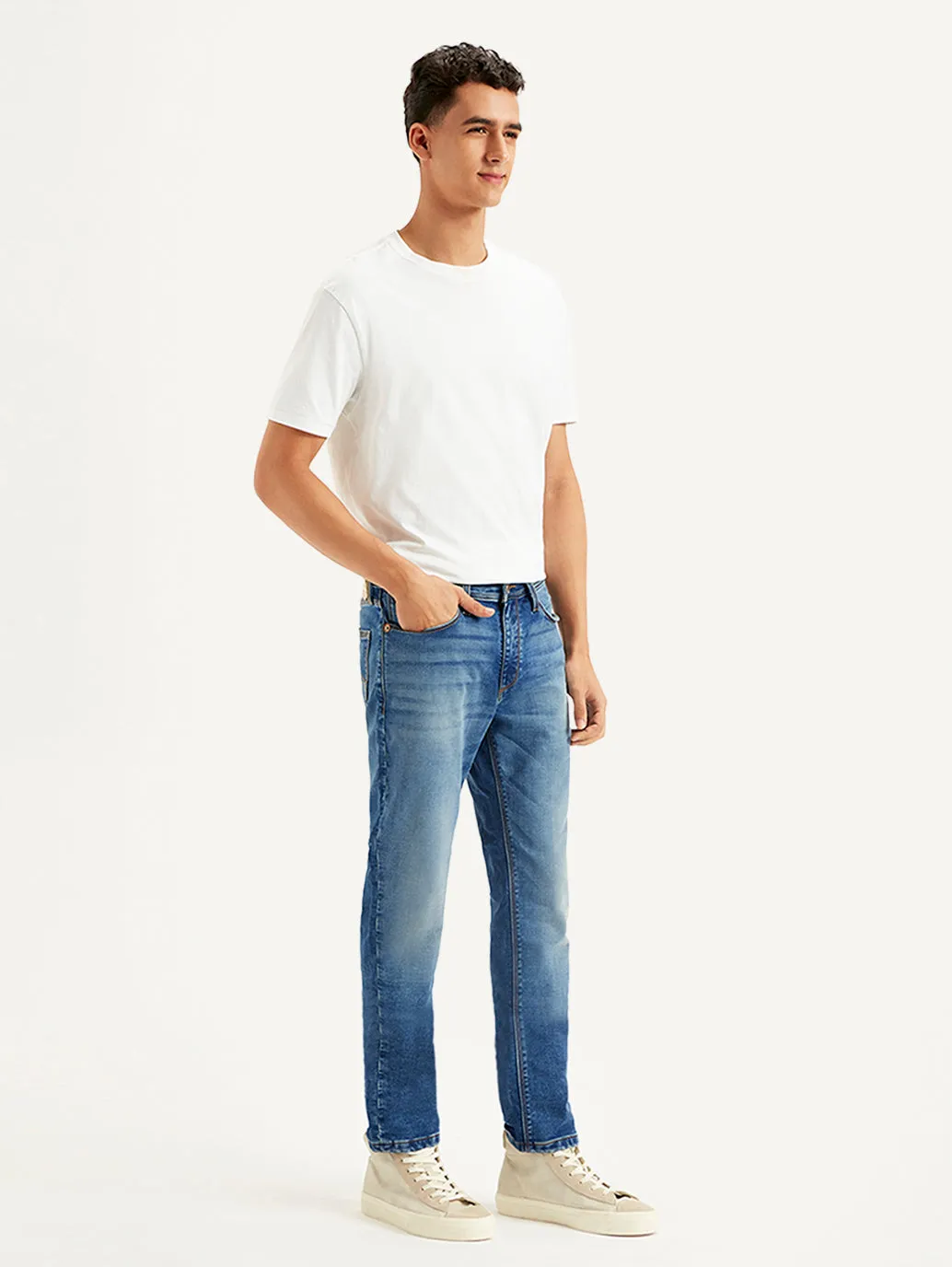 Men's 511 Blue Slim Fit Mid Rise Jeans