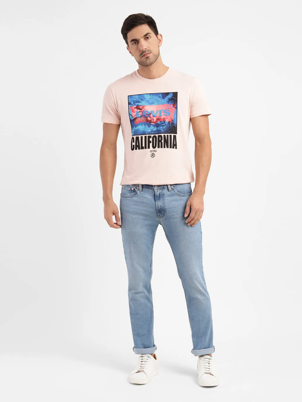 Men's 511 Blue Slim Fit Mid Rise Jeans