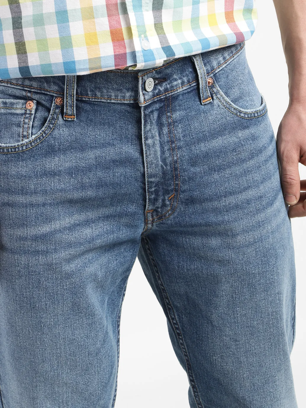 Men's 511 Blue Slim Fit Mid Rise Jeans
