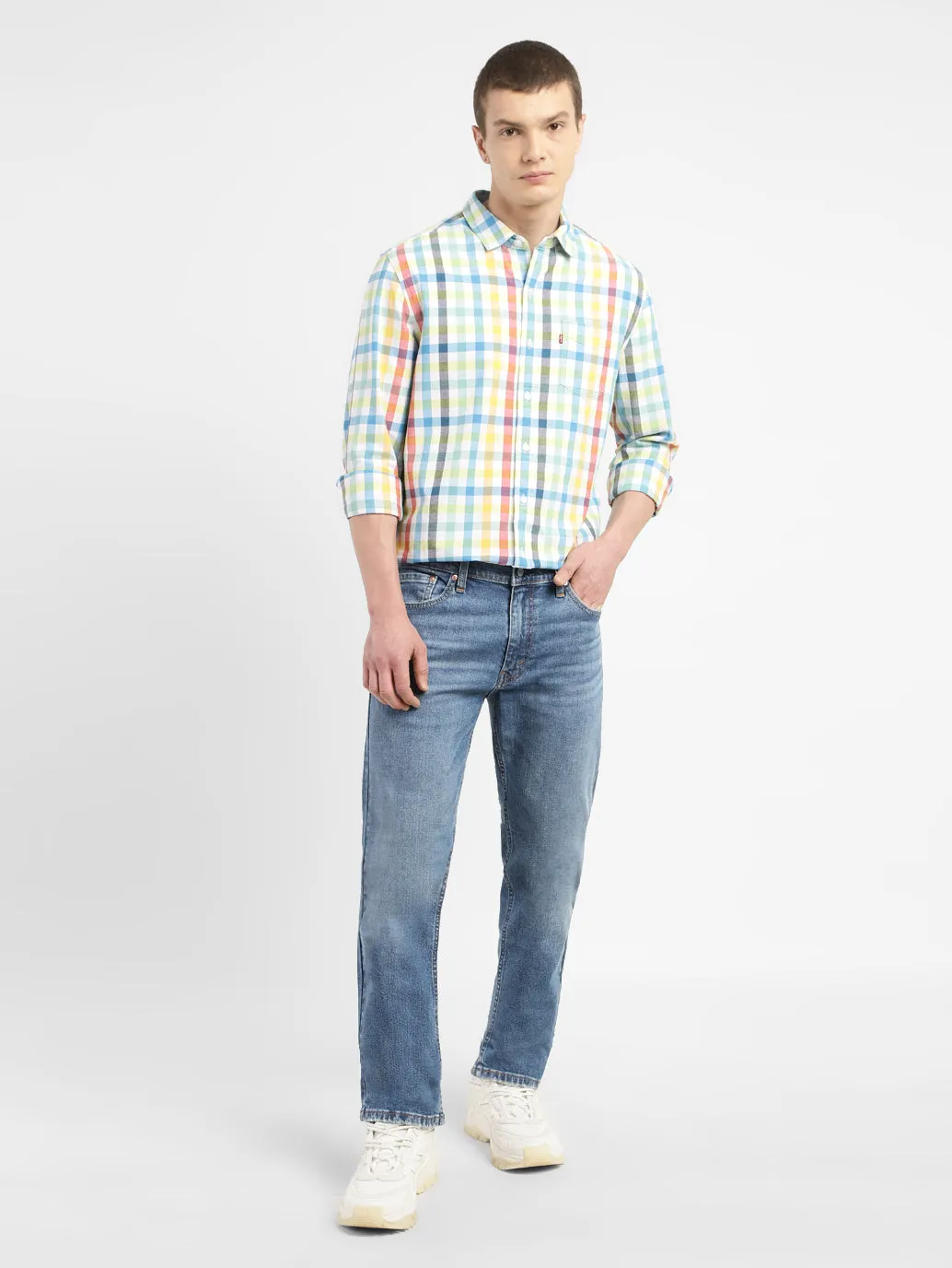 Men's 511 Blue Slim Fit Mid Rise Jeans