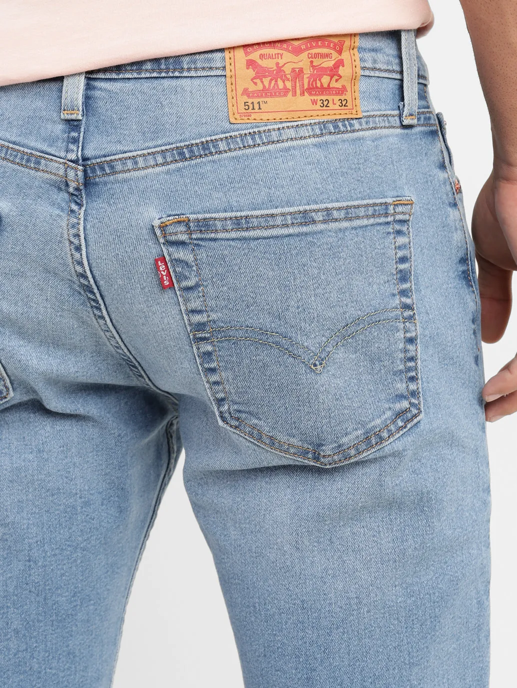 Men's 511 Blue Slim Fit Mid Rise Jeans