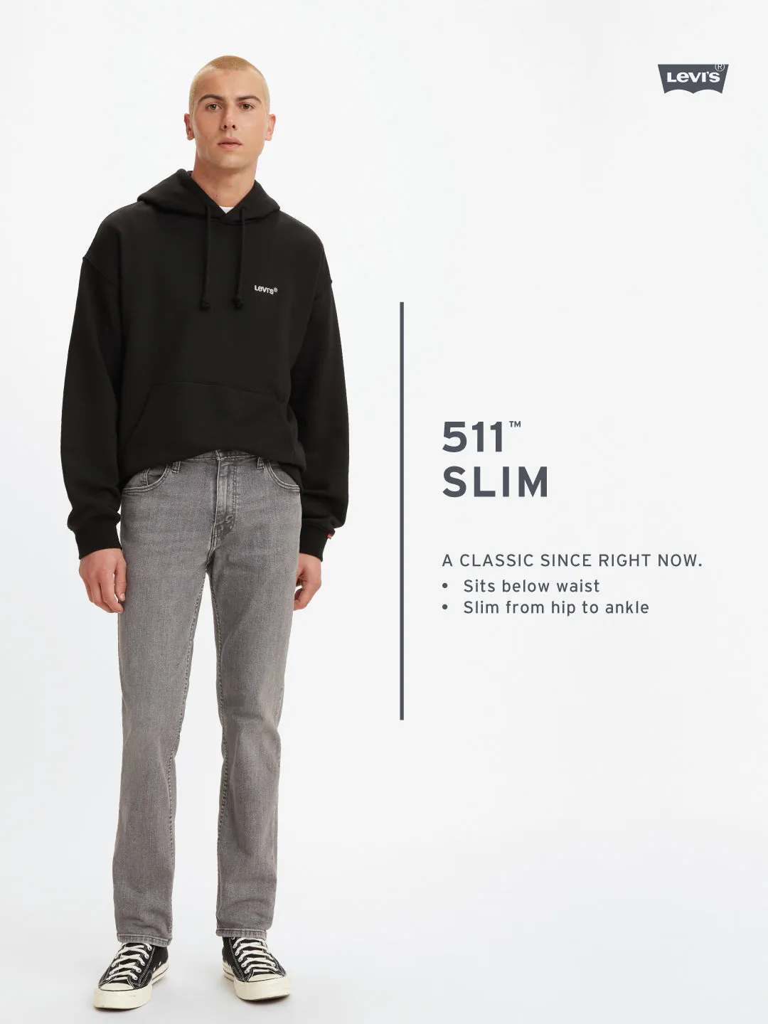 Men's 511 Dark Indigo Slim Fit Mid Rise Jeans