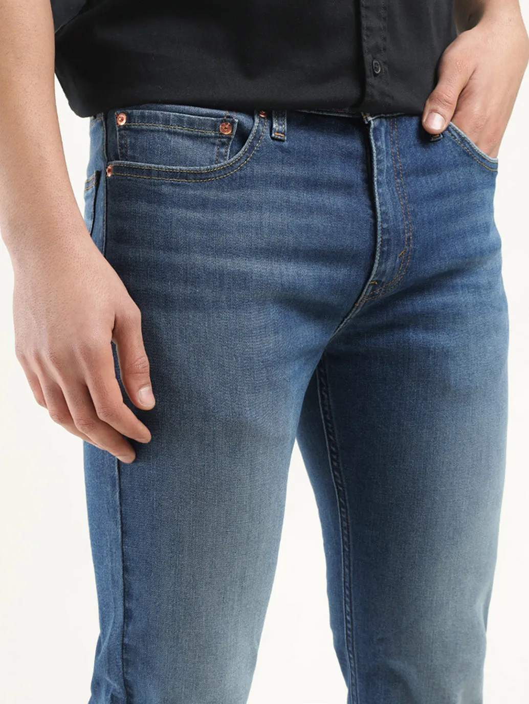 Men's 511 Indigo Slim Fit Mid Rise Jeans