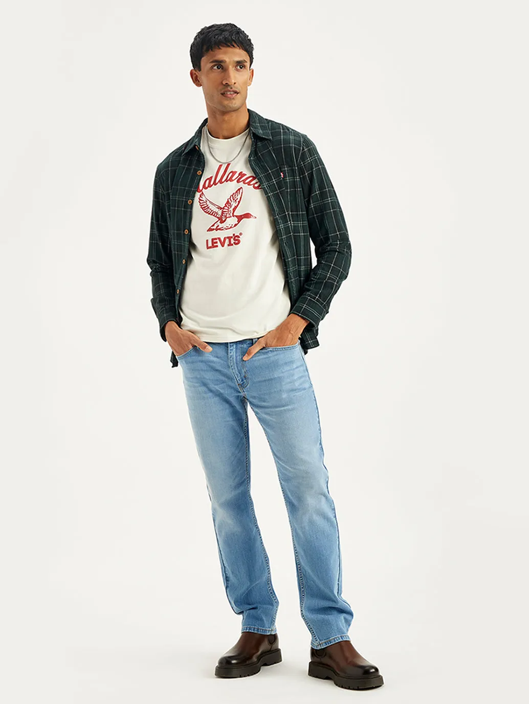 Men's 511 Light Blue Slim Fit Mid Rise Jeans
