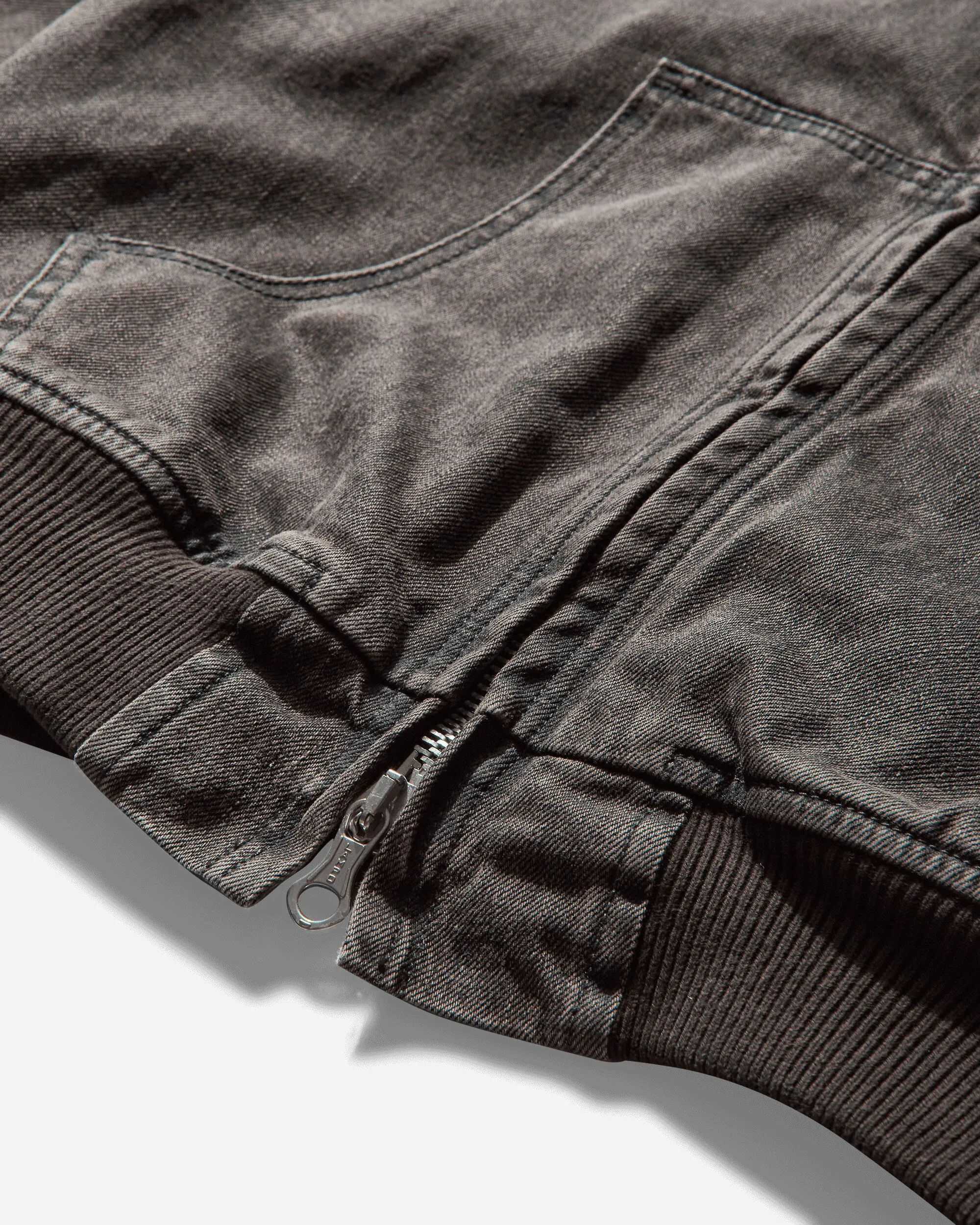 Men's Bank Jacket Black Coated Wash