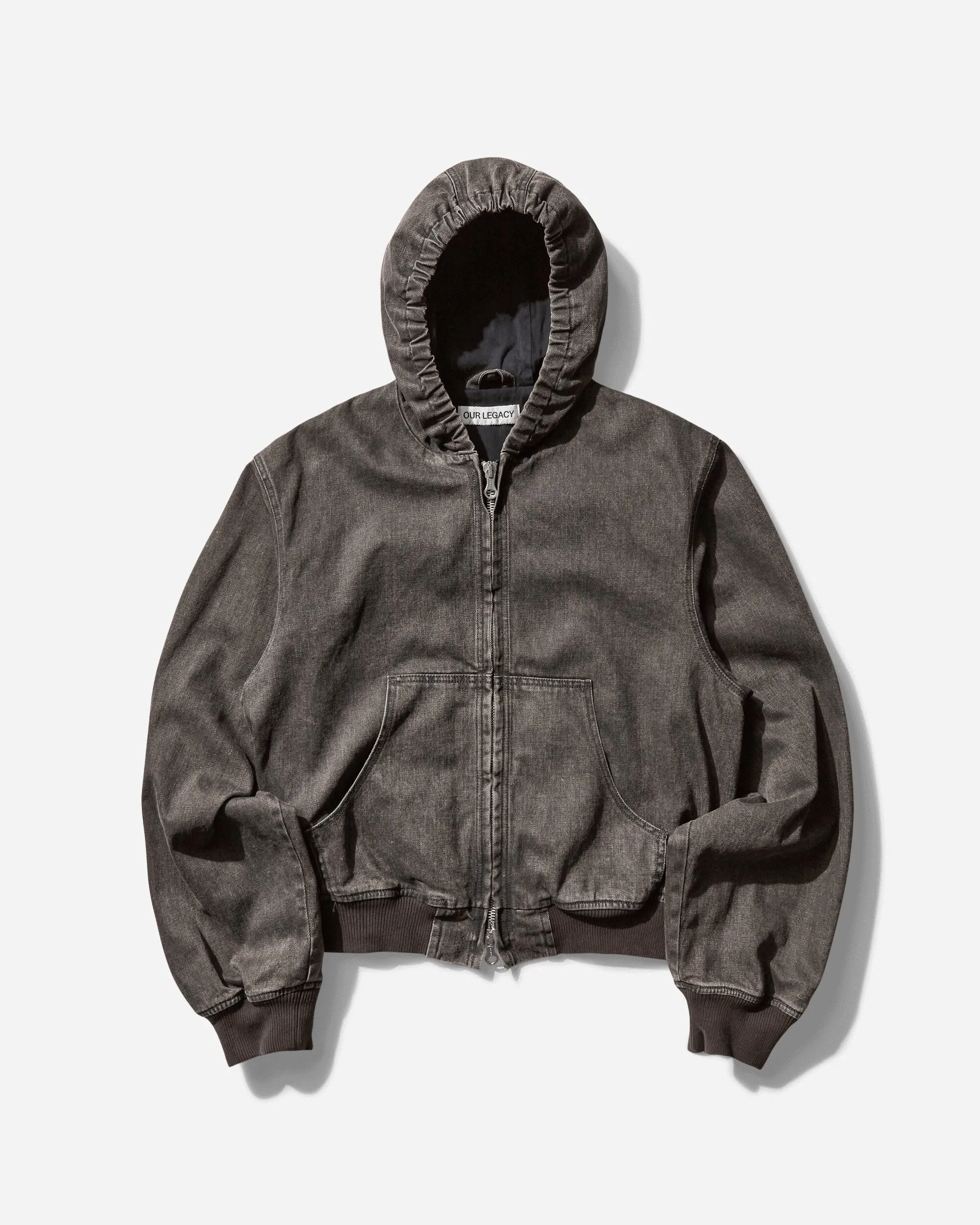 Men's Bank Jacket Black Coated Wash