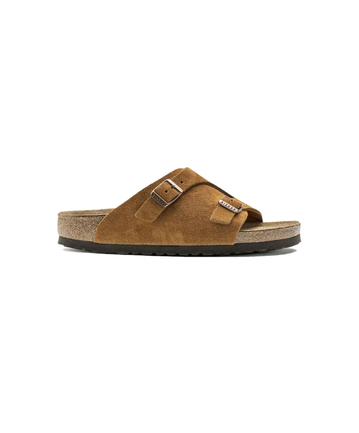 Mens Birkenstock Shoes Birkenstock Zurich Suede Leather Mink Soft Footbed Sandals