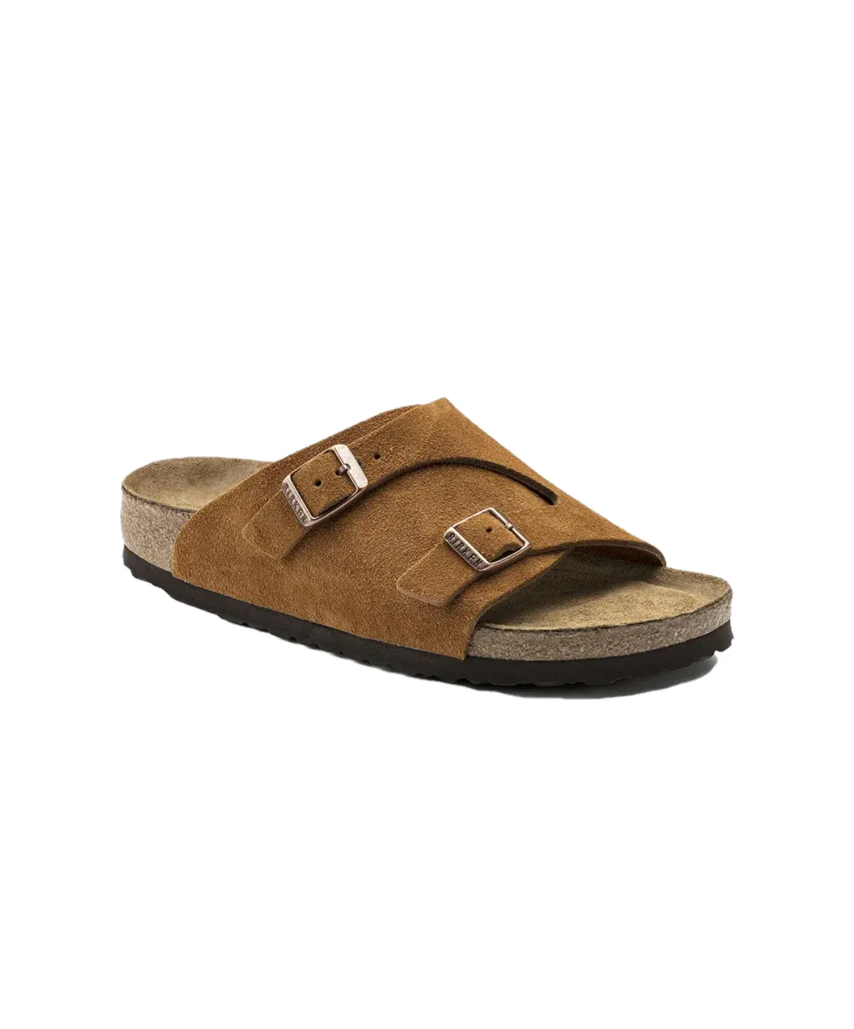 Mens Birkenstock Shoes Birkenstock Zurich Suede Leather Mink Soft Footbed Sandals