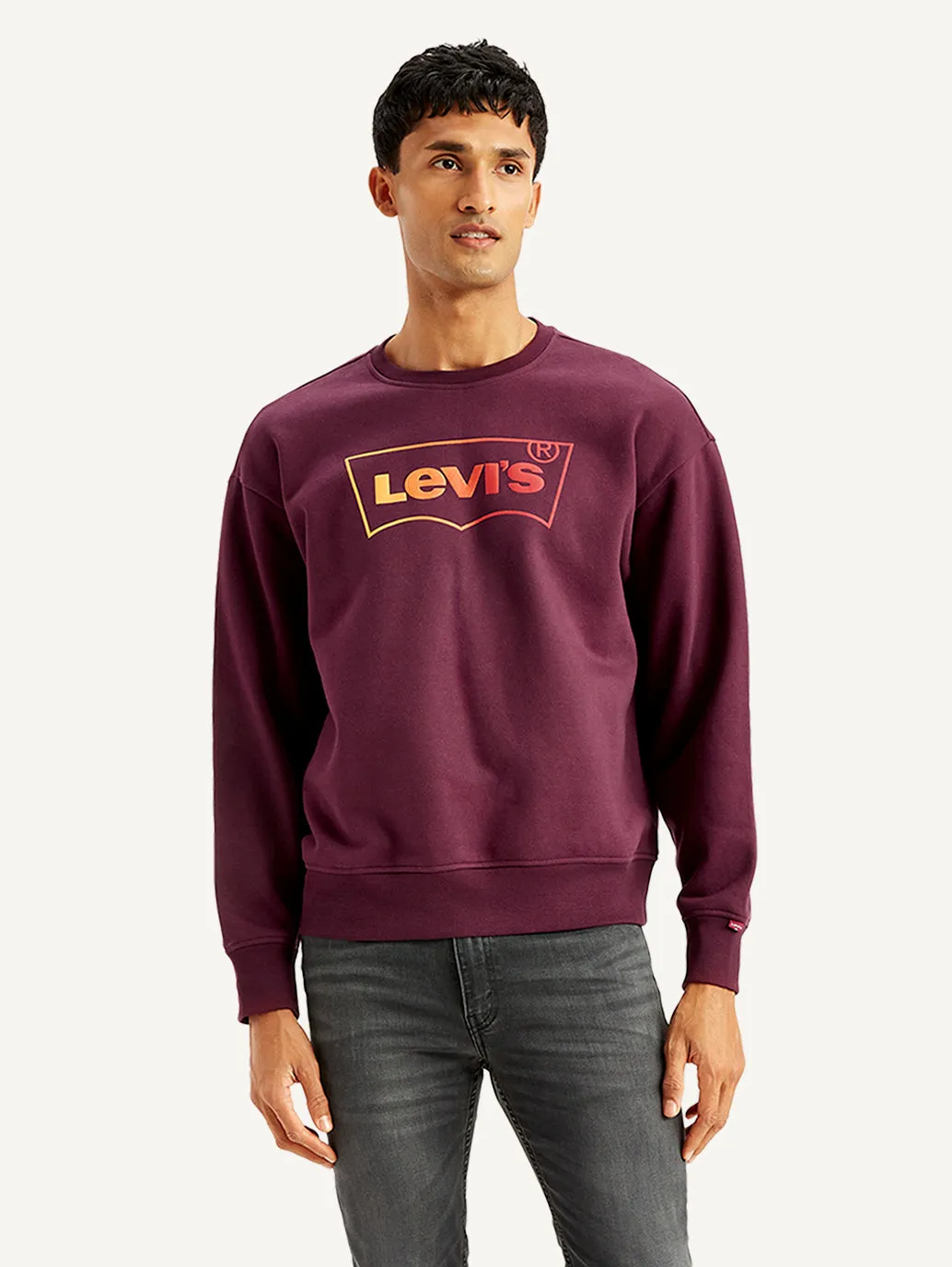 Men's Brand Logo Crew Neck Sweatshirt