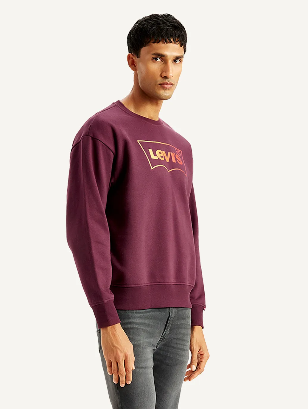 Men's Brand Logo Crew Neck Sweatshirt