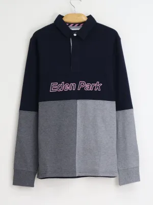 Men's Colorblocked Top,Navy/Grey