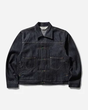 Men's Cropped Denim Trucker Jacket Indigo