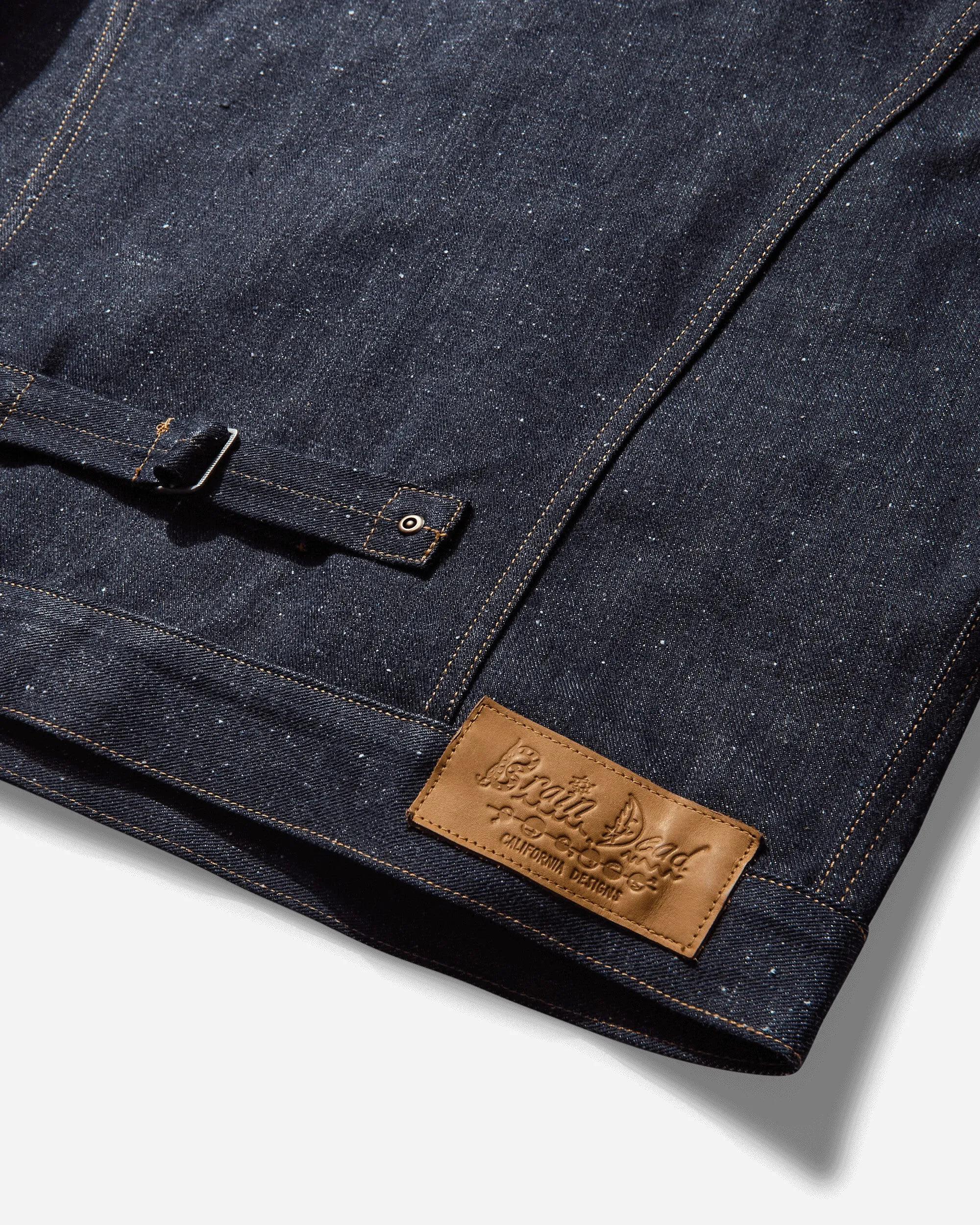 Men's Cropped Denim Trucker Jacket Indigo